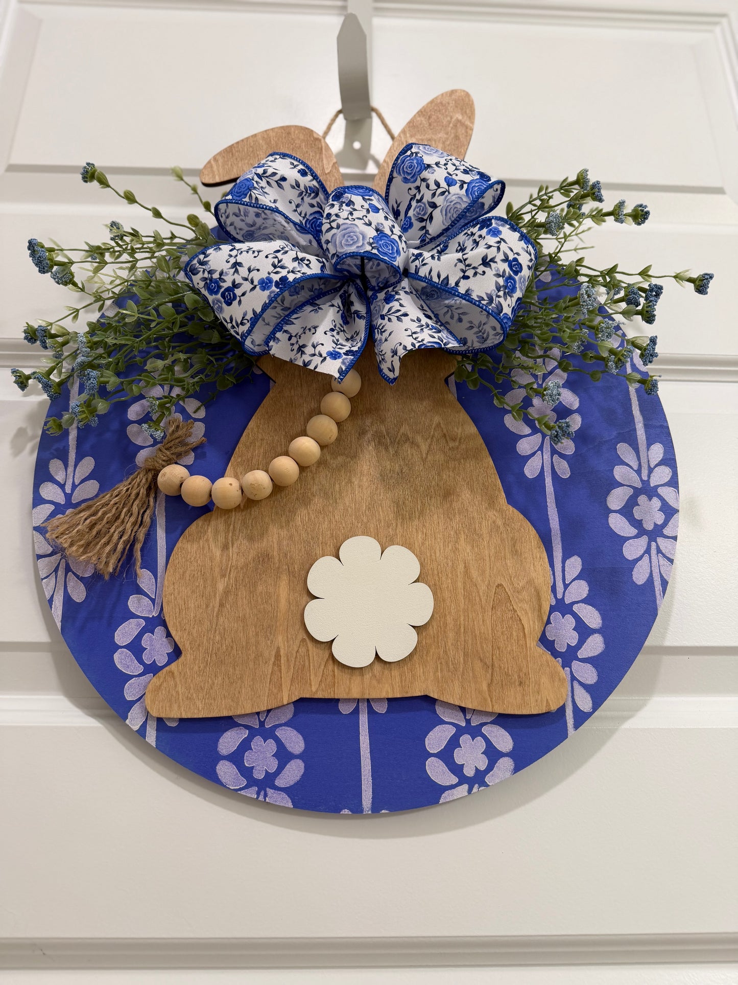 Blue Beaded Easter Bunny