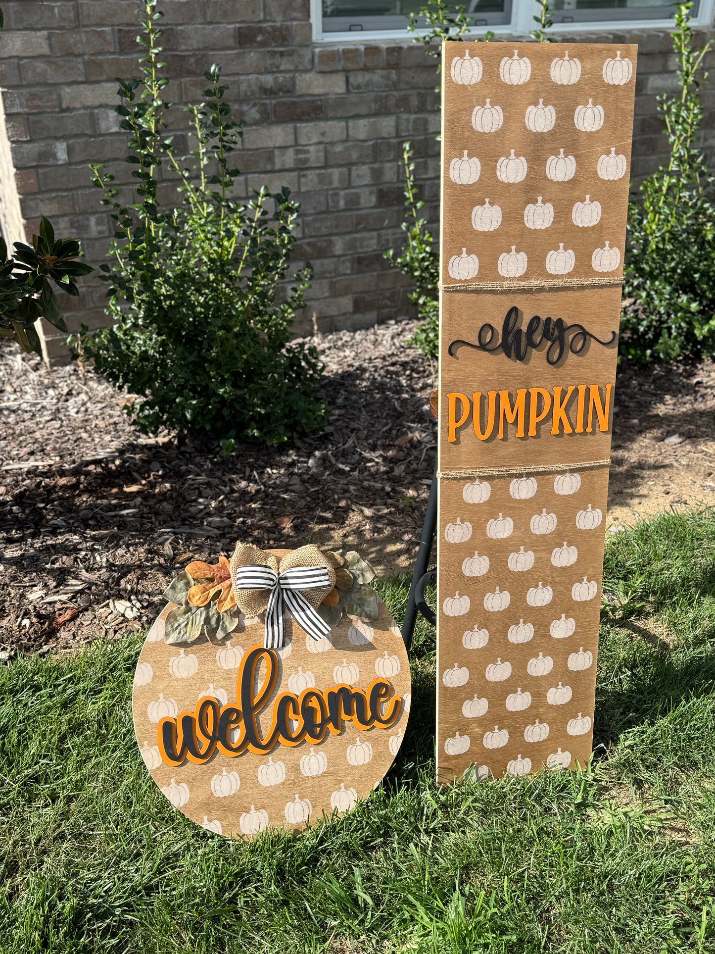 Welcome - Hey Pumpkin Porch Set