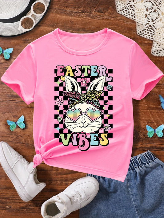 YOUTH Easter Vibes Bunny T Shirt - Heart Glasses