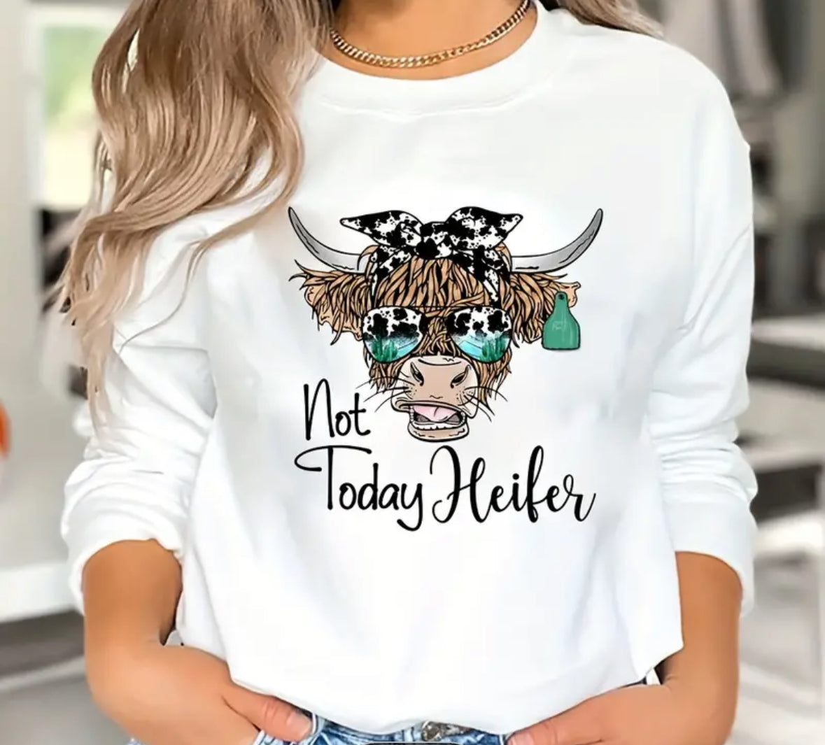 Not Today Heifer Highland Cow Tee