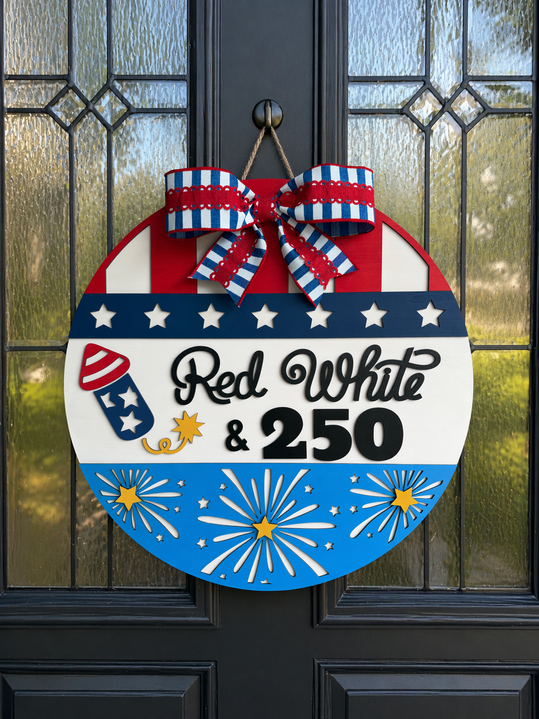 Red White & 250 Door Hanger