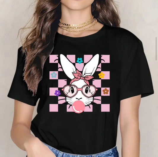 YOUTH + ADULT Bubblegum Easter Bunny T-Shirt - PINK