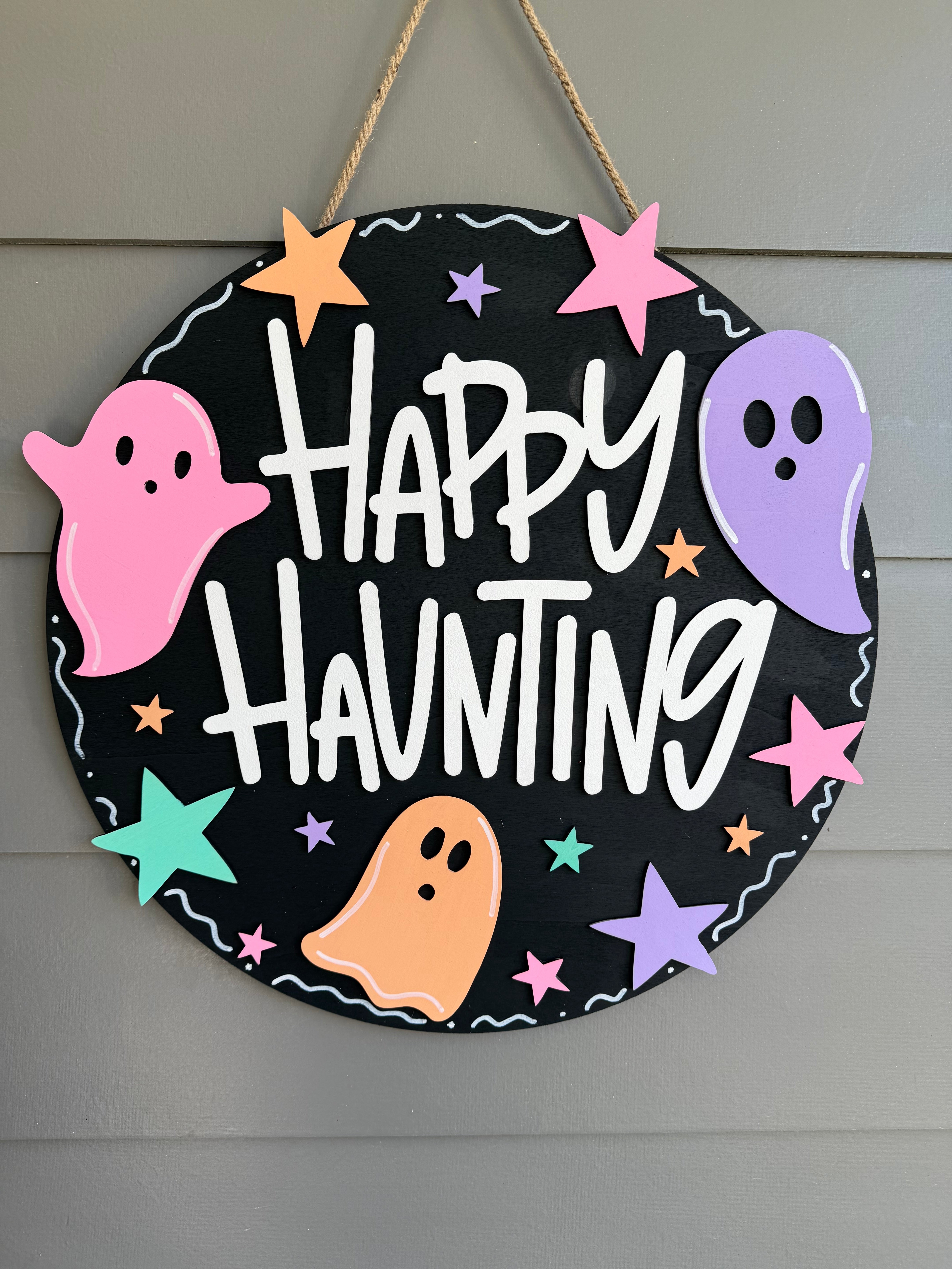 Happy Haunting Pastel Door Hanger – Hanging Hope Wreath Boutique