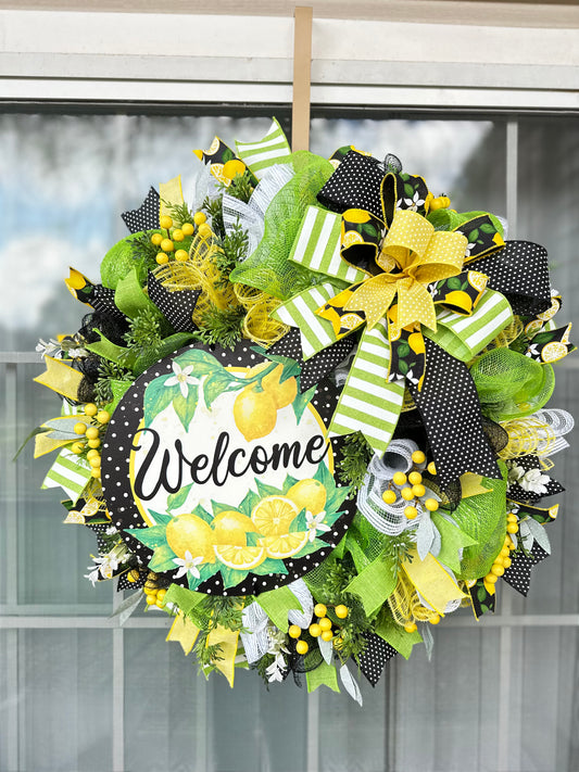 Welcome Wreath - Lemon Theme
