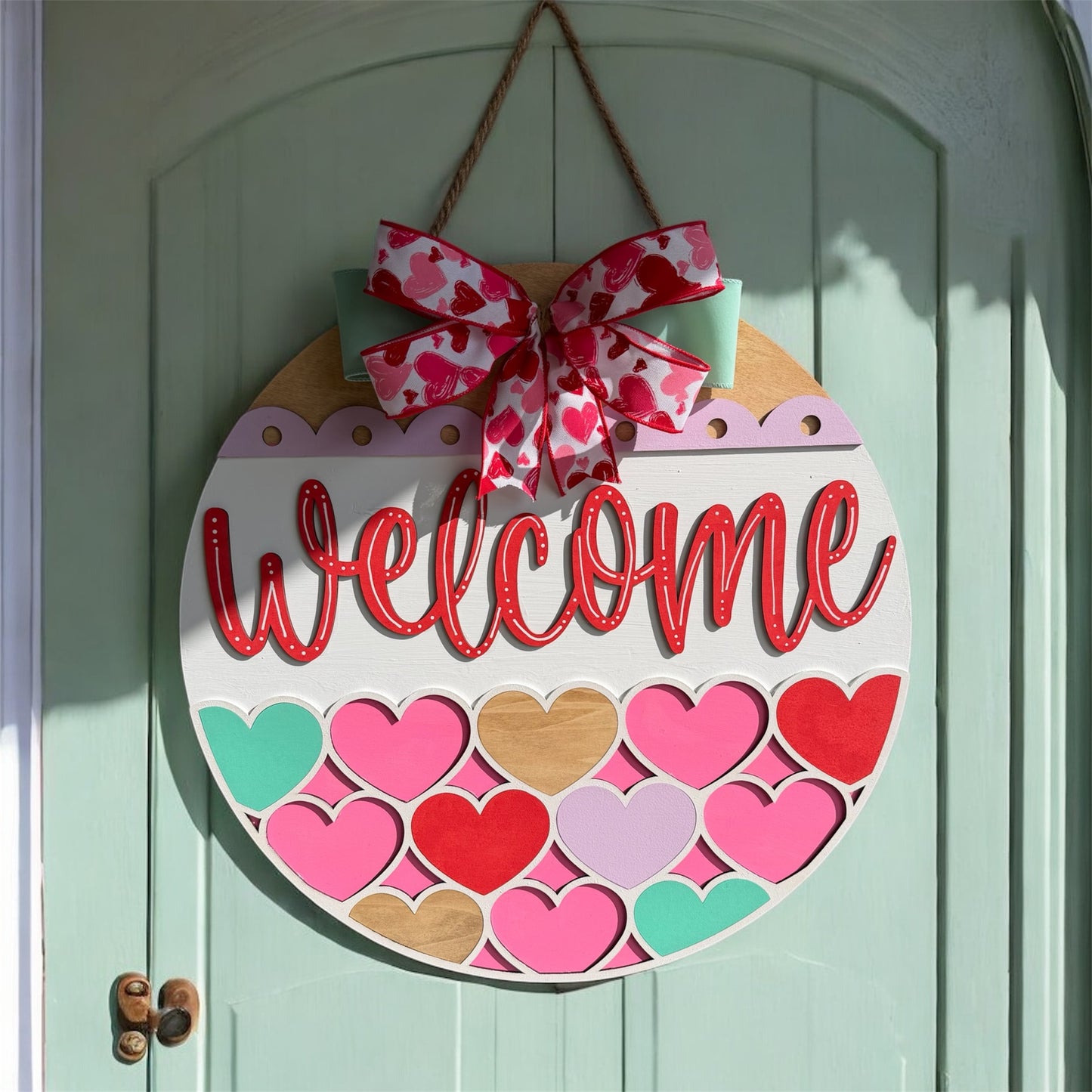 Welcome Candy Hearts - Valentines Day Door Hanger