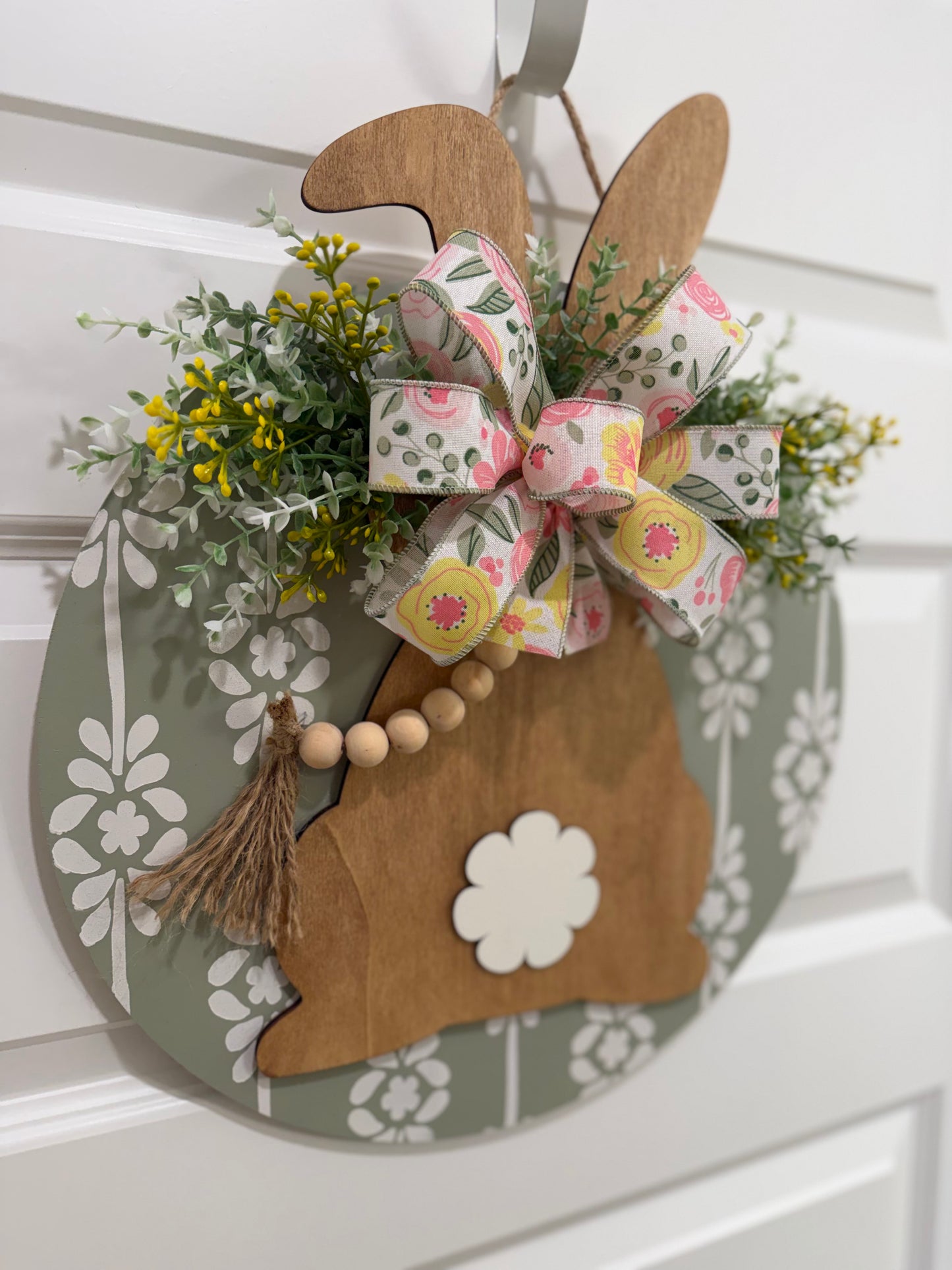 Green Beaded Easter Bunny