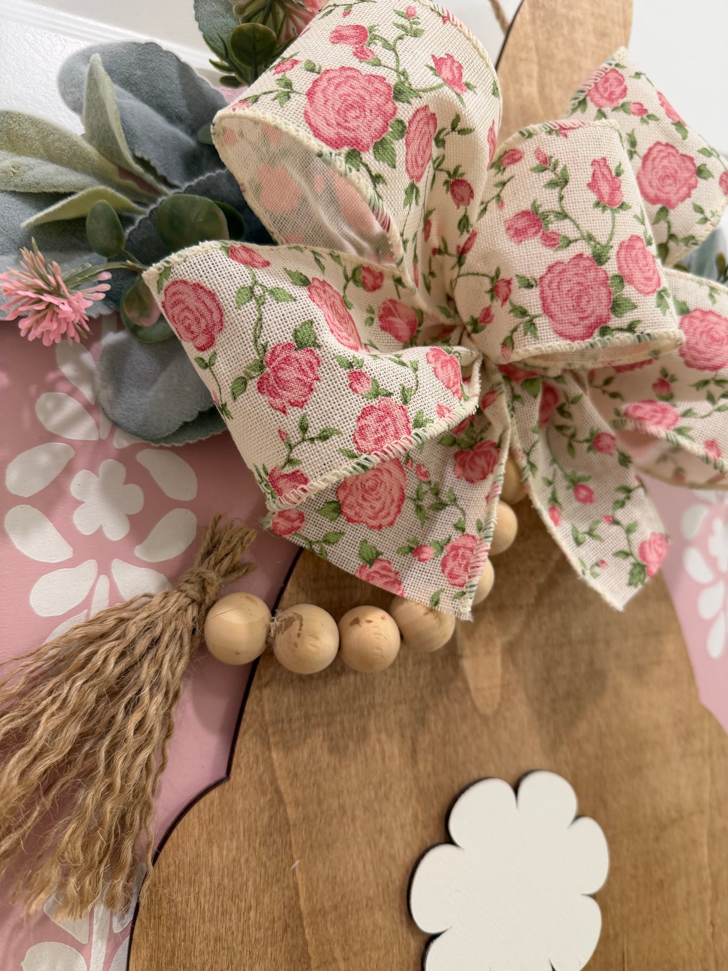 Pink Beaded Easter Bunny