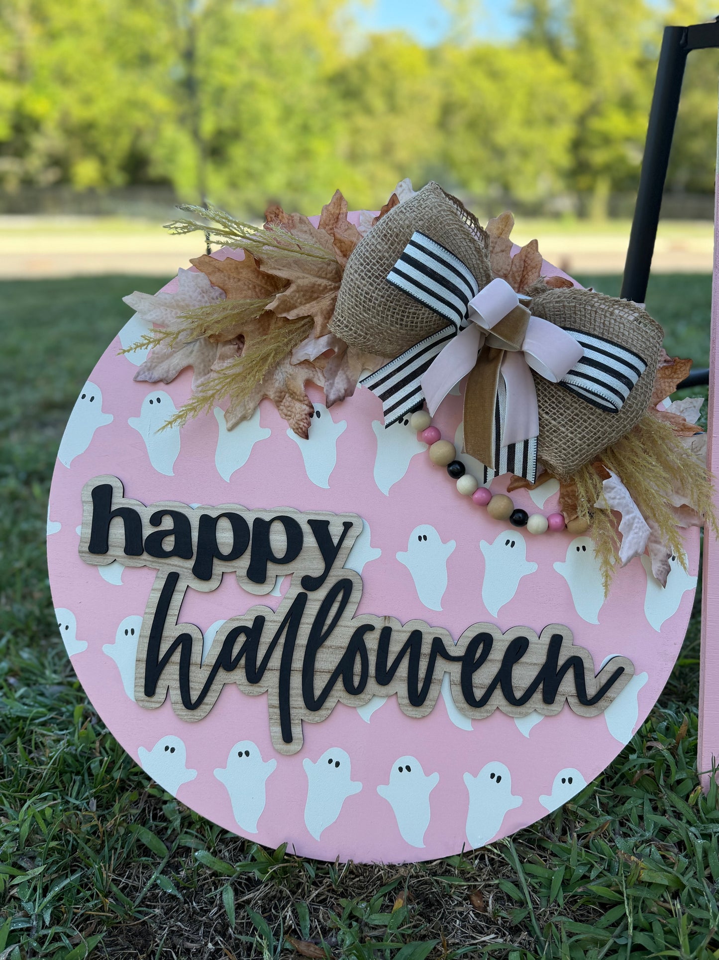 Pink Happy Halloween Porch Set