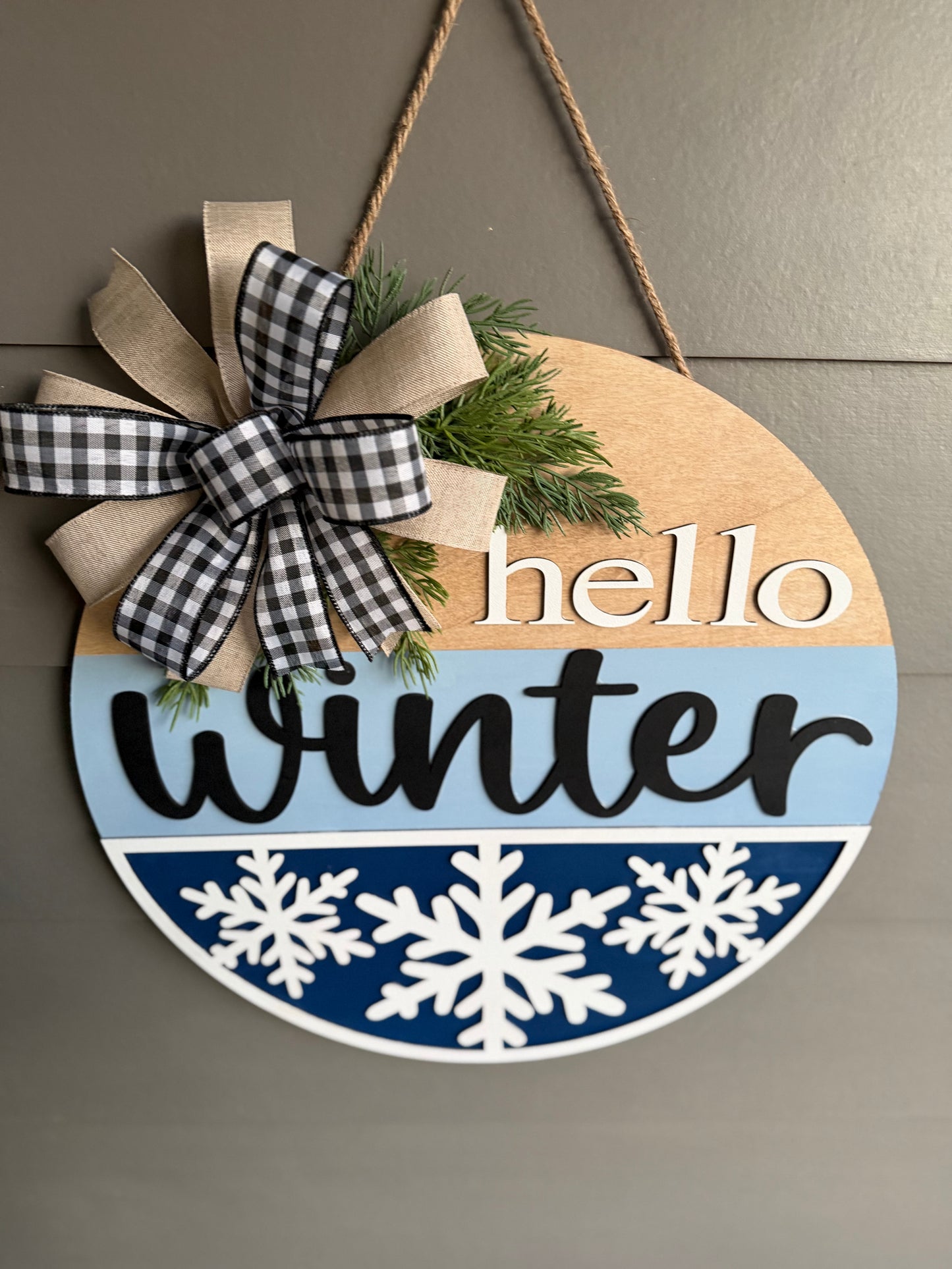 Hello Winter Door Hanger