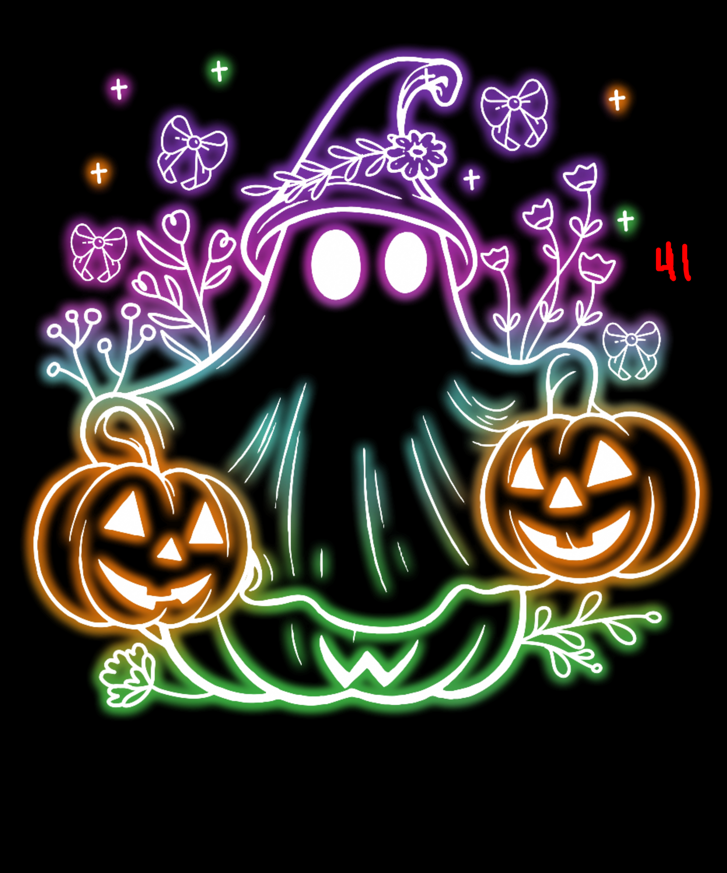 Halloween Neon T-shirt - (Designs 40 thru 49)