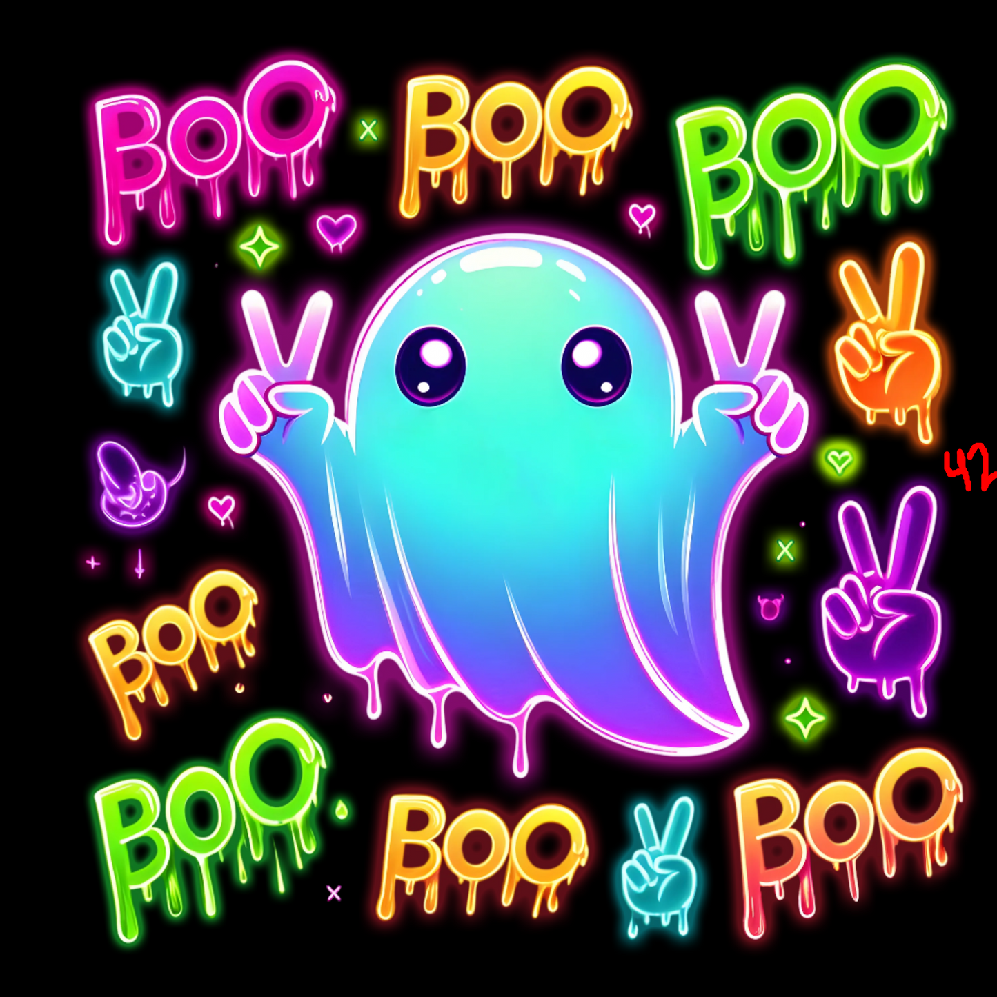 Halloween Neon T-shirt - (Designs 40 thru 49)