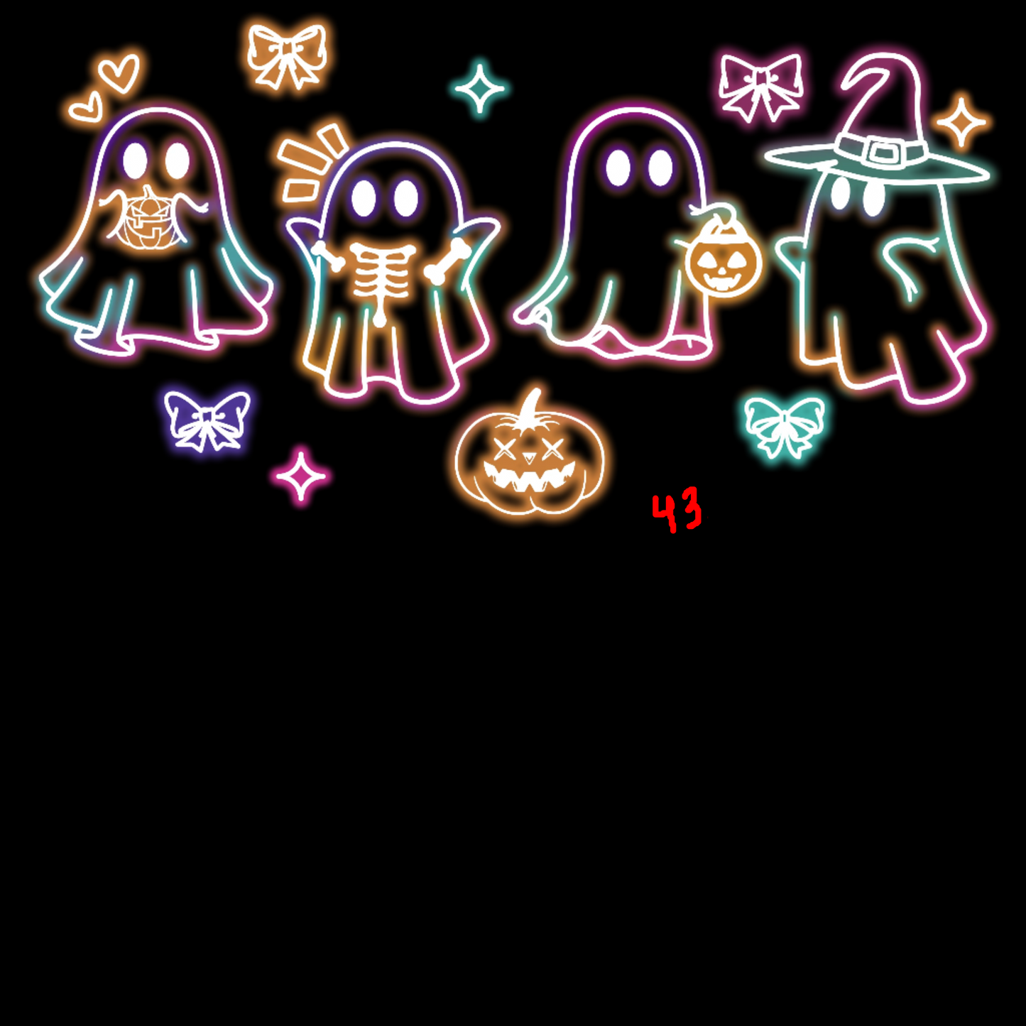 Halloween Neon T-shirt - (Designs 40 thru 49)