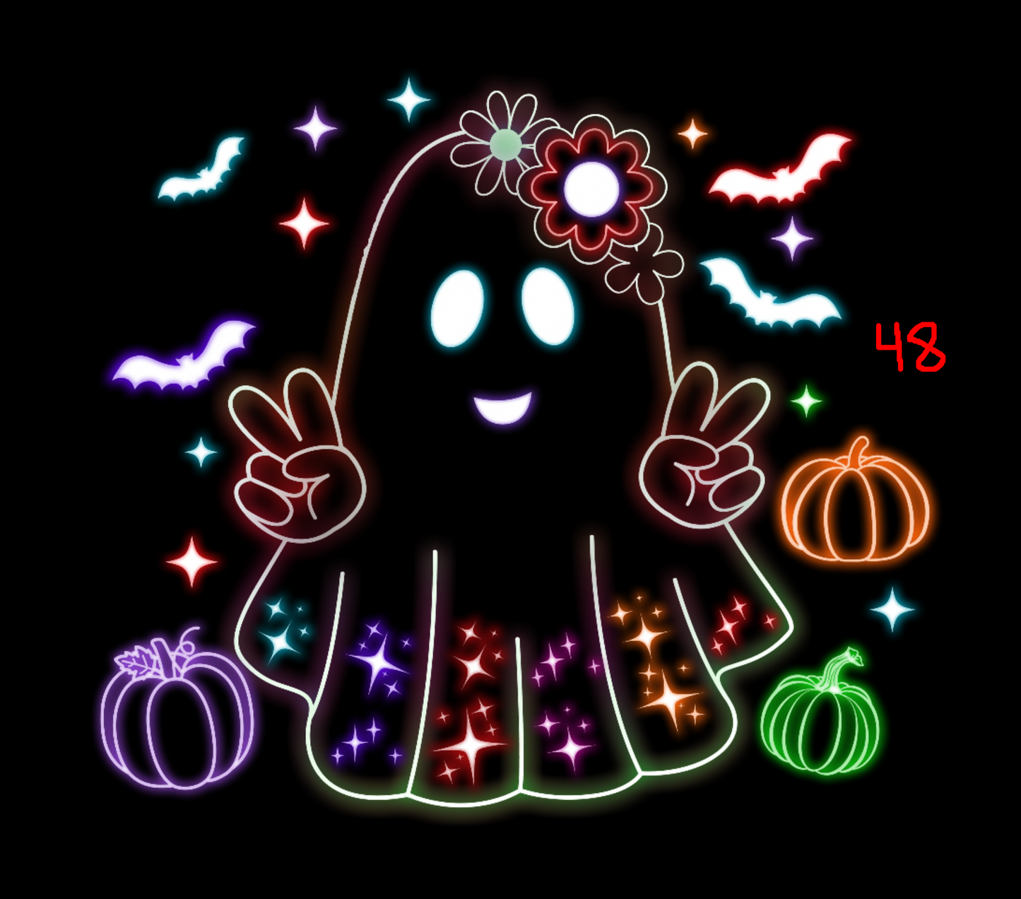 Halloween Neon T-shirt - (Designs 40 thru 49)