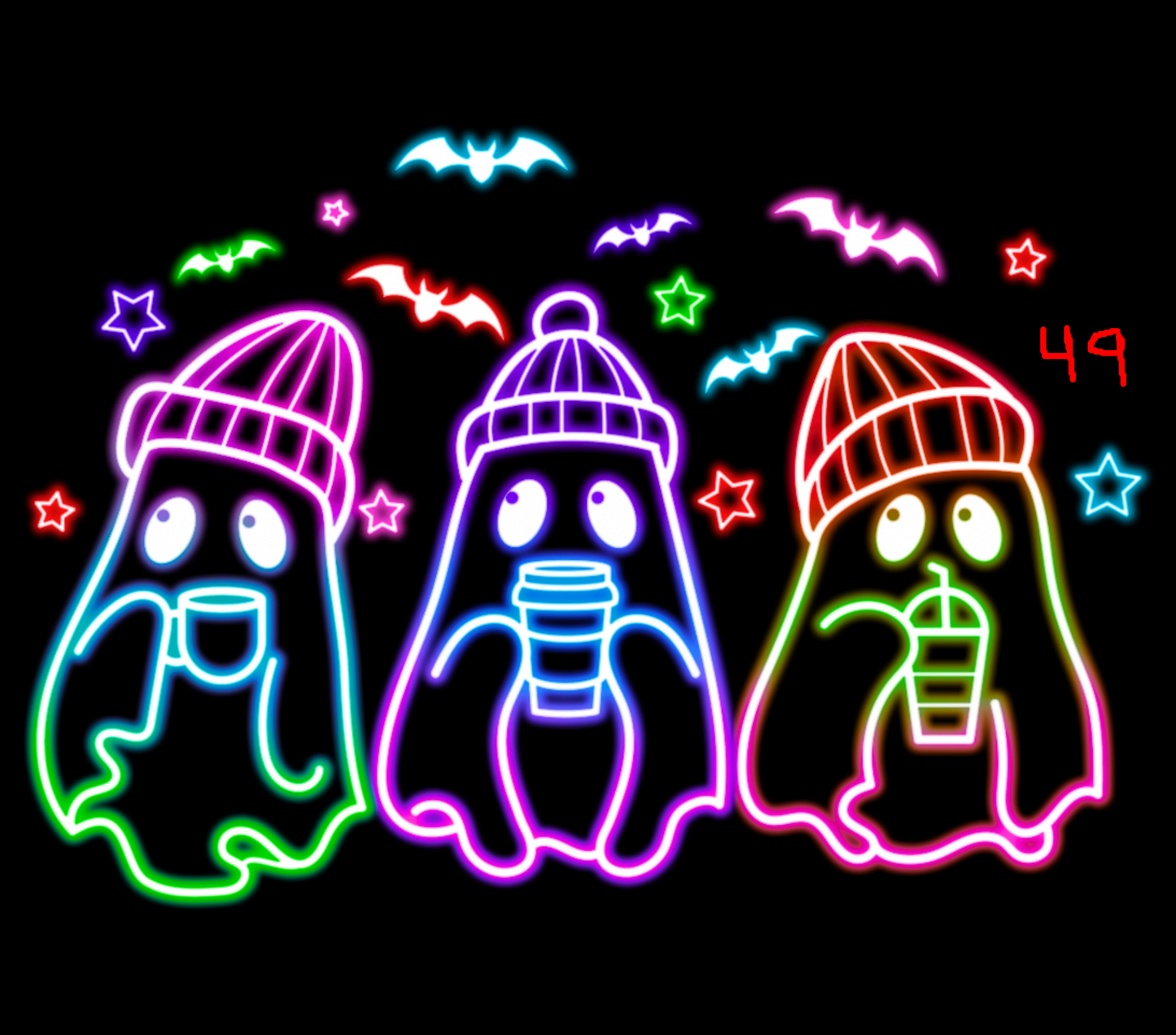 Halloween Neon T-shirt - (Designs 40 thru 49)