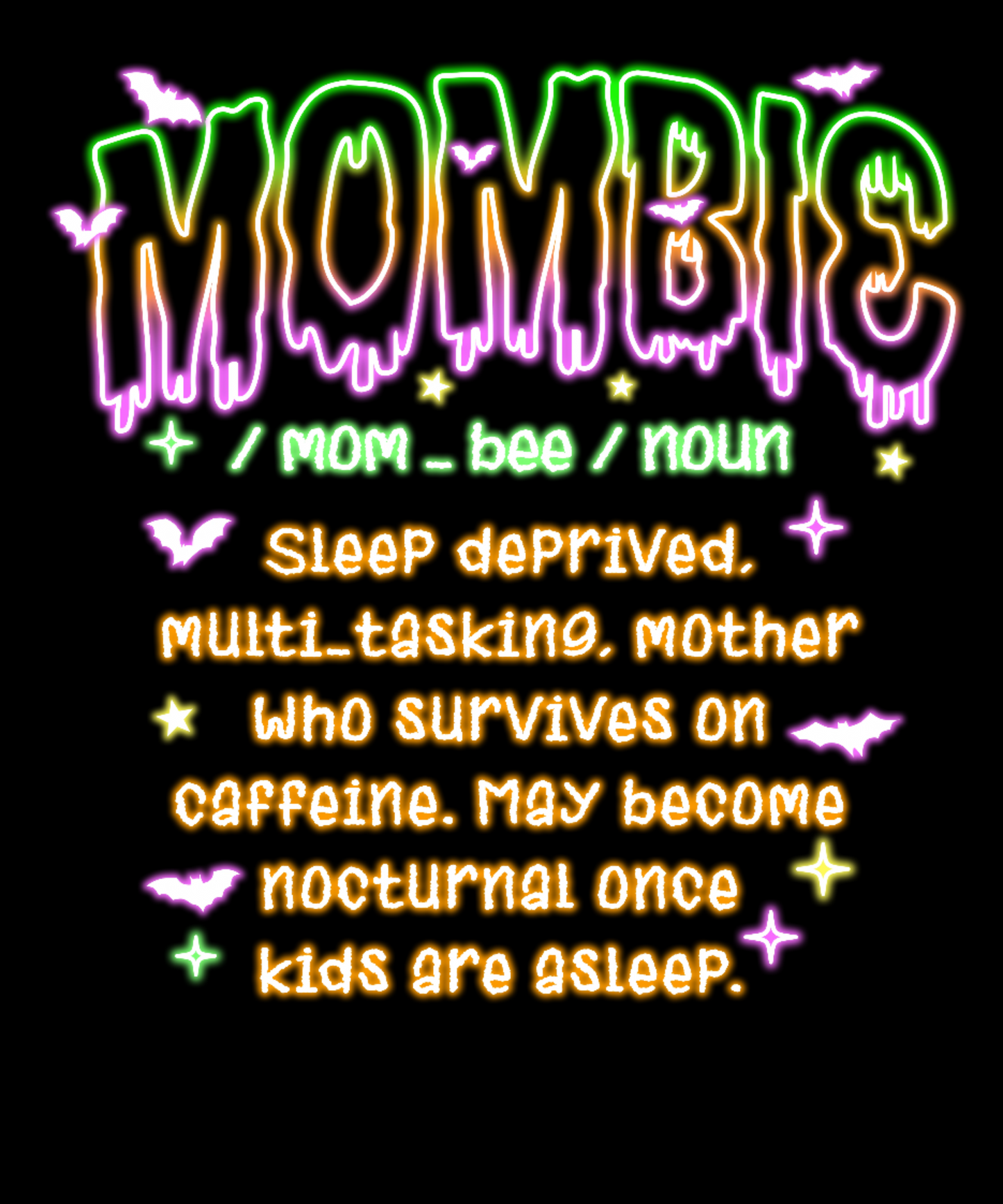 Halloween Neon T-shirt - Design 4 (MOMBIC)