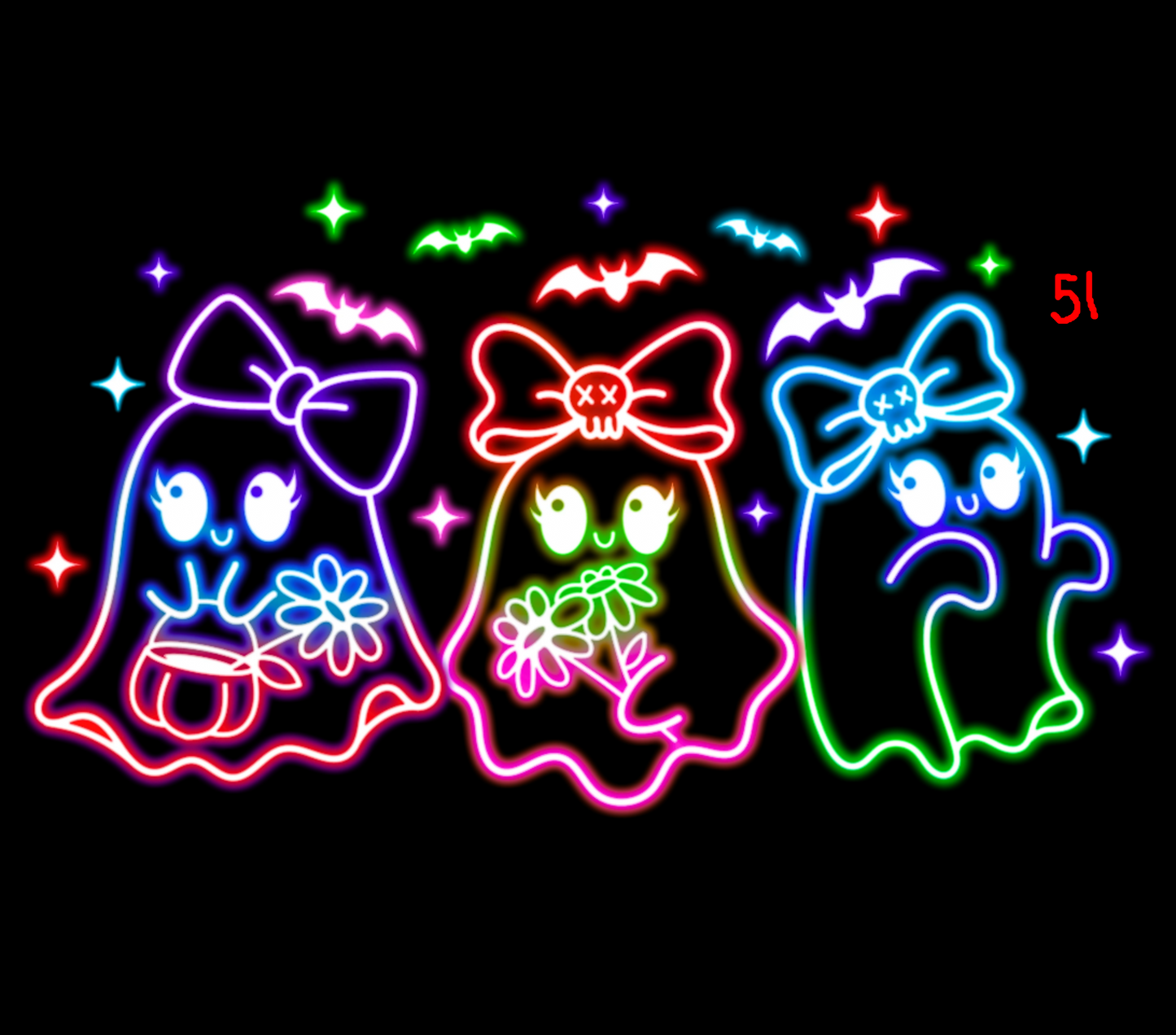 Halloween Neon T-shirt - (Designs 50 thru 58)