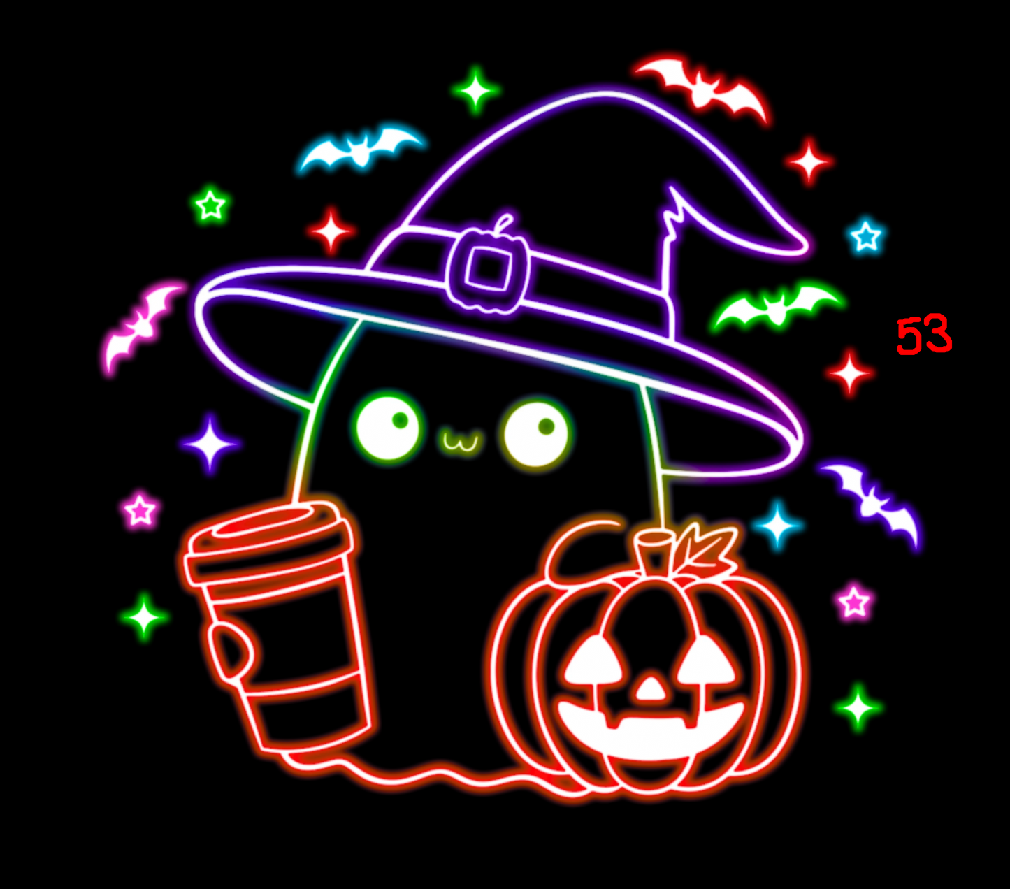 Halloween Neon T-shirt - (Designs 50 thru 58)