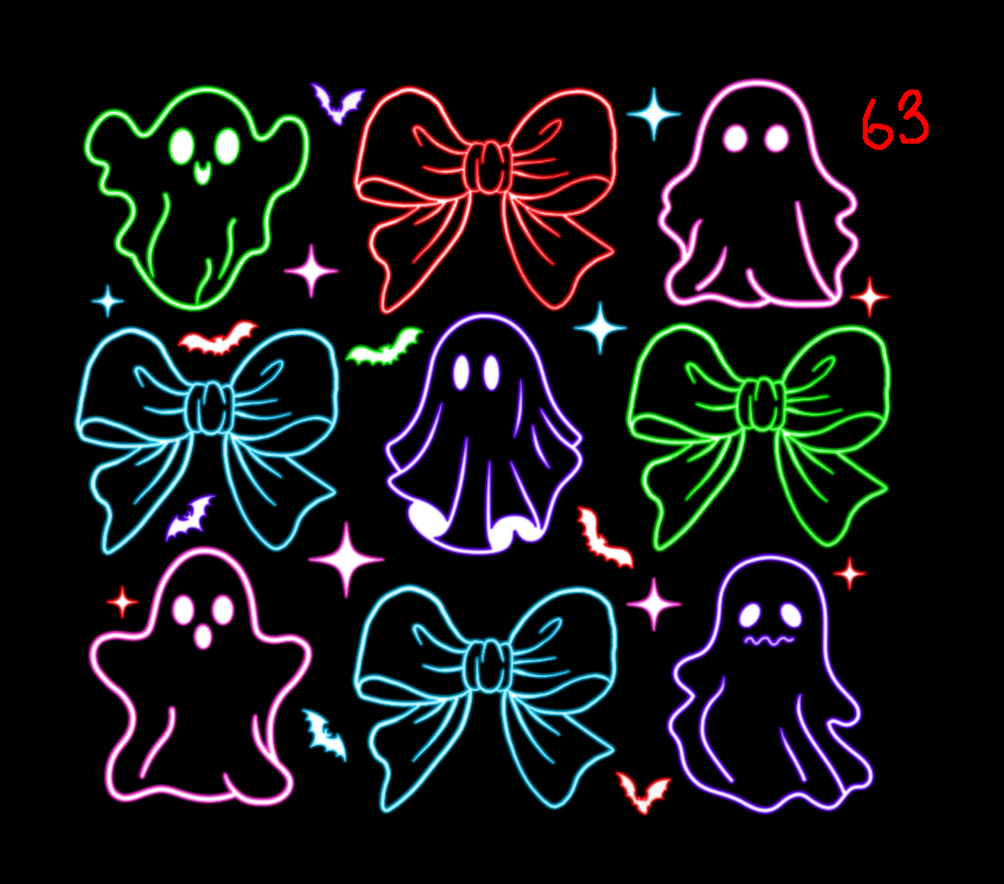Halloween Neon T-shirt - (Designs 60-69)