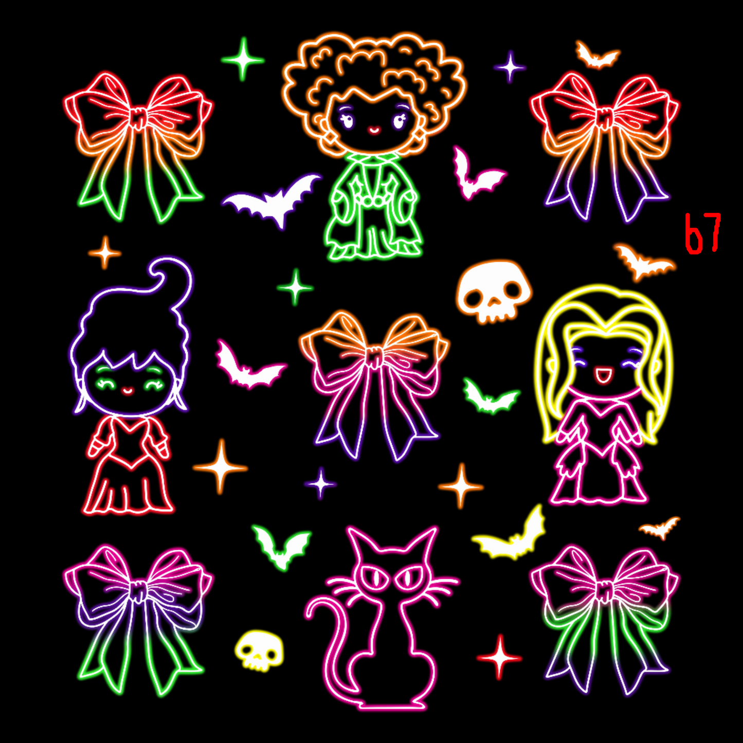 Halloween Neon T-shirt - (Designs 60-69)