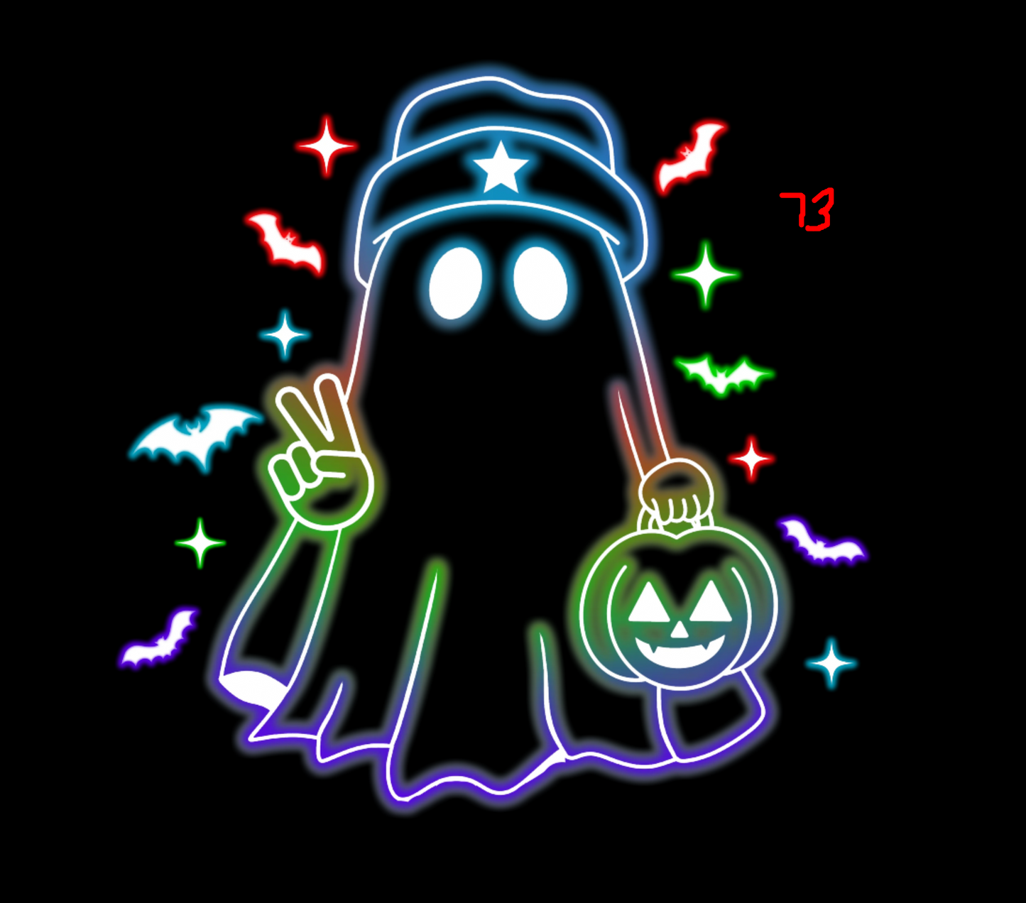 Halloween Neon T-shirt - (Designs 70 thru 76)