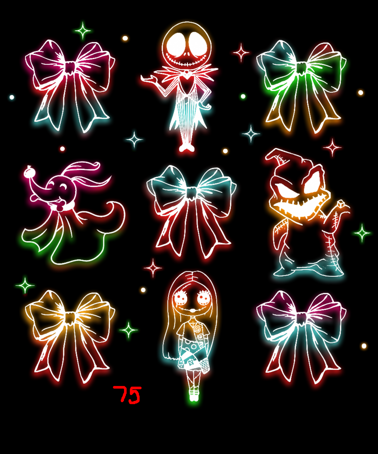 Halloween Neon T-shirt - (Designs 70 thru 76)