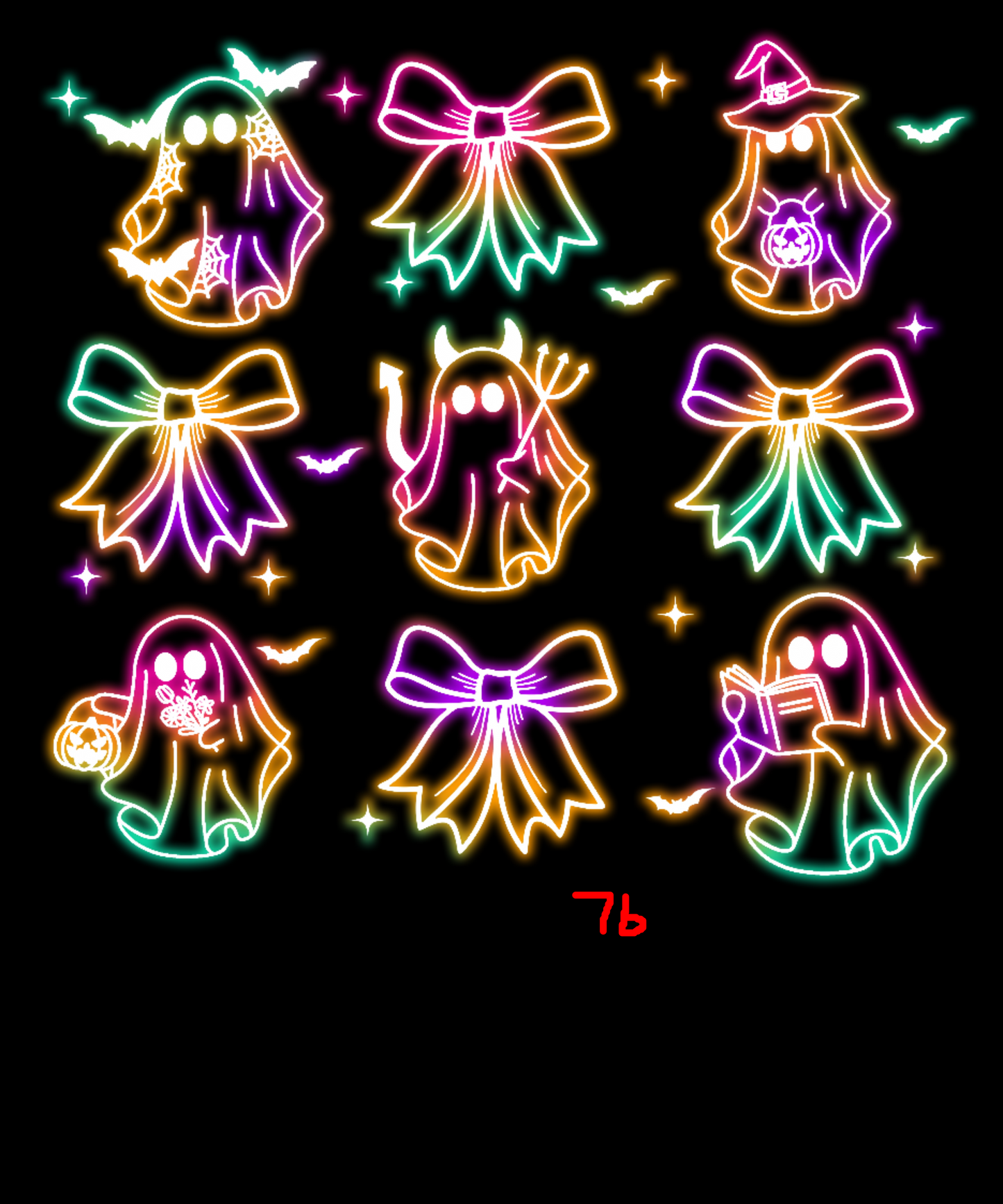 Halloween Neon T-shirt - (Designs 70 thru 76)