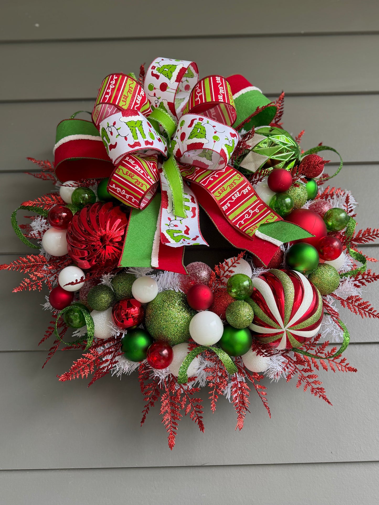 Grinch Ornament Wreath