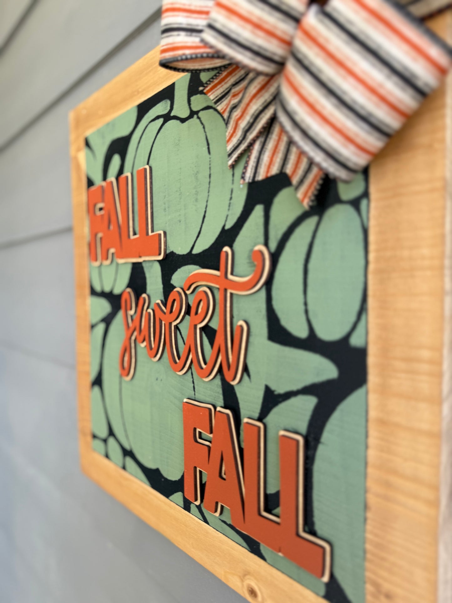 Fall Sweet Fall - Green Pumpkins Door Hanger