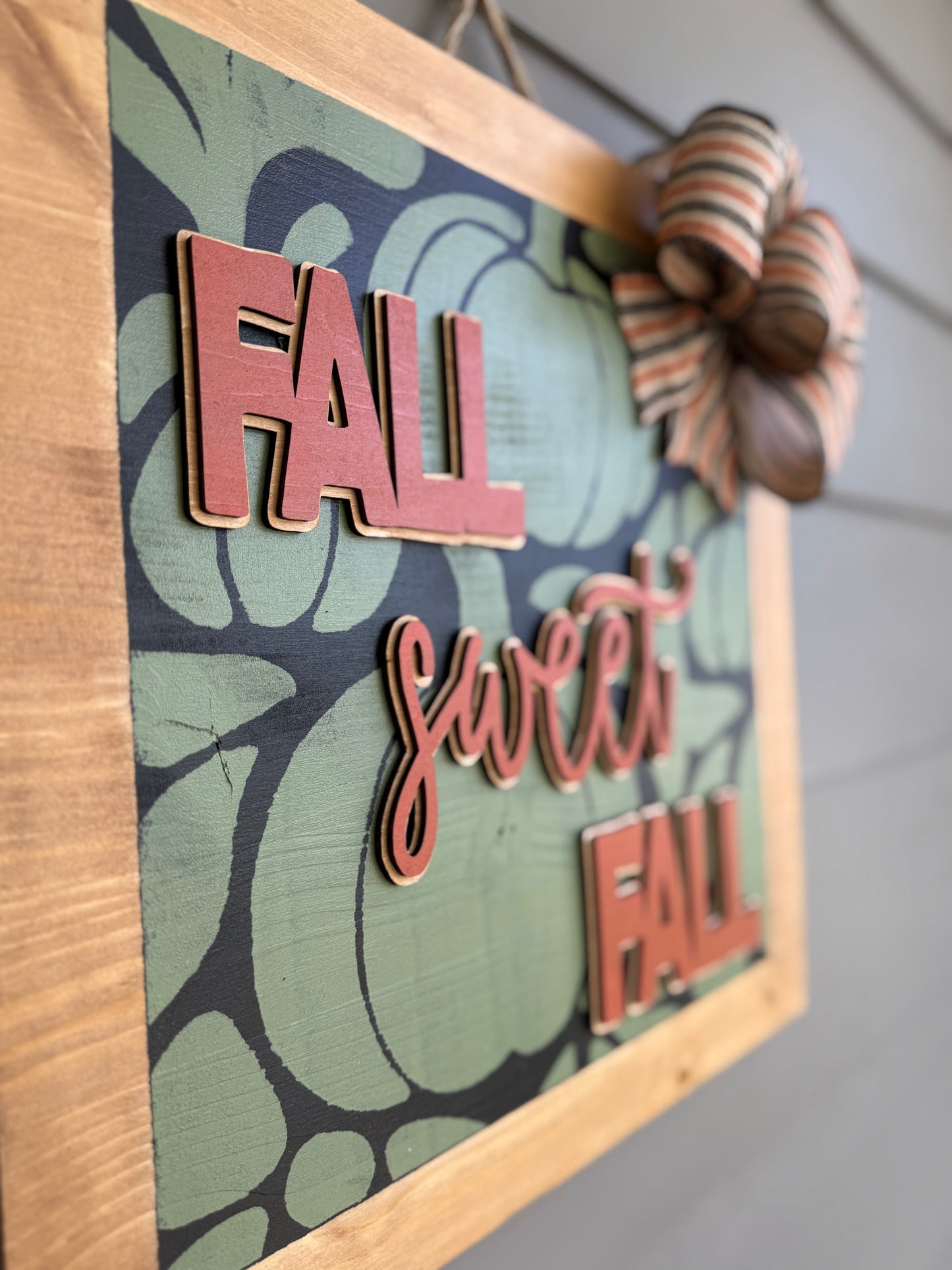 Fall Sweet Fall - Green Pumpkins Door Hanger