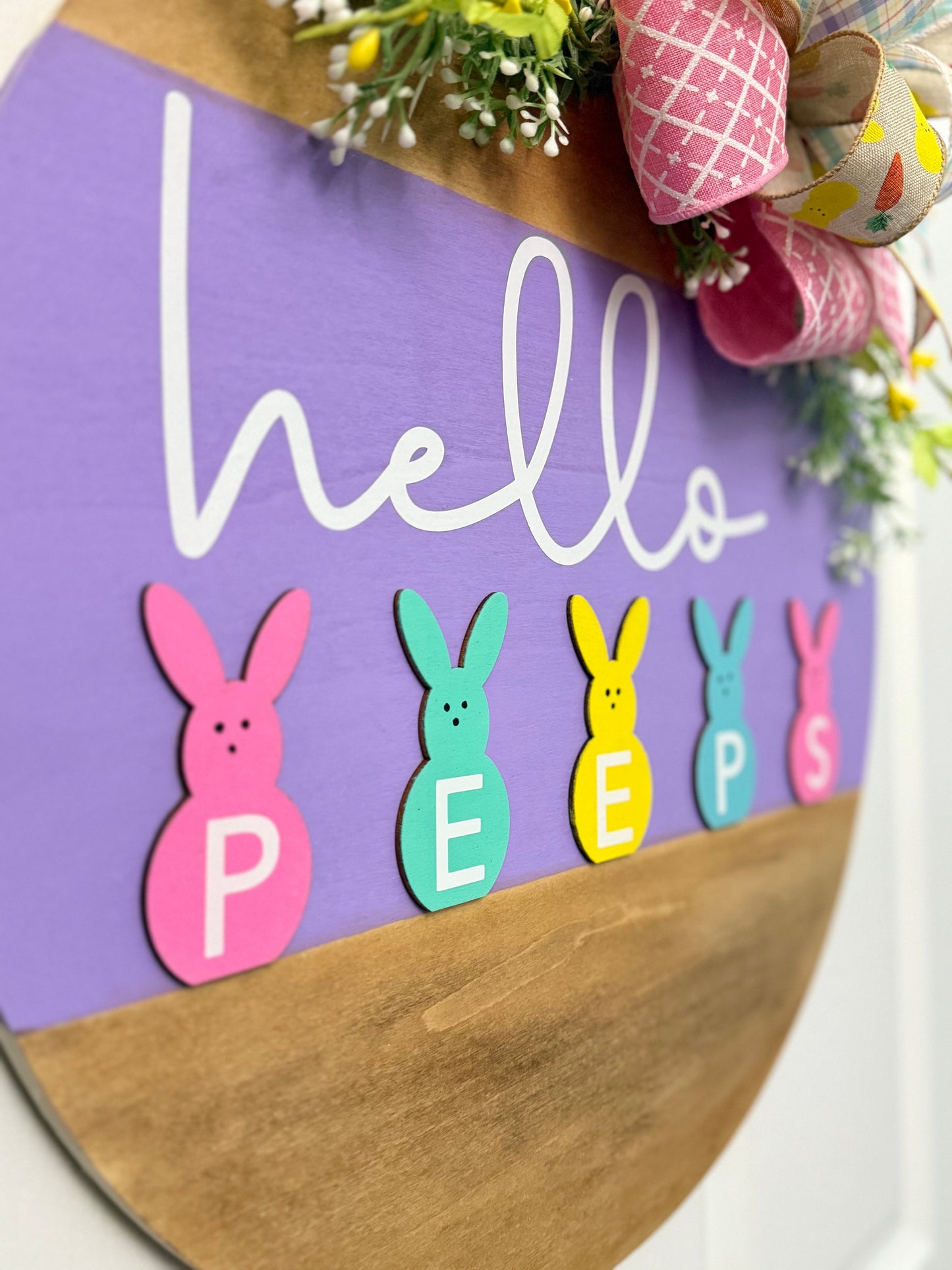 Hello Peeps Door Hanger