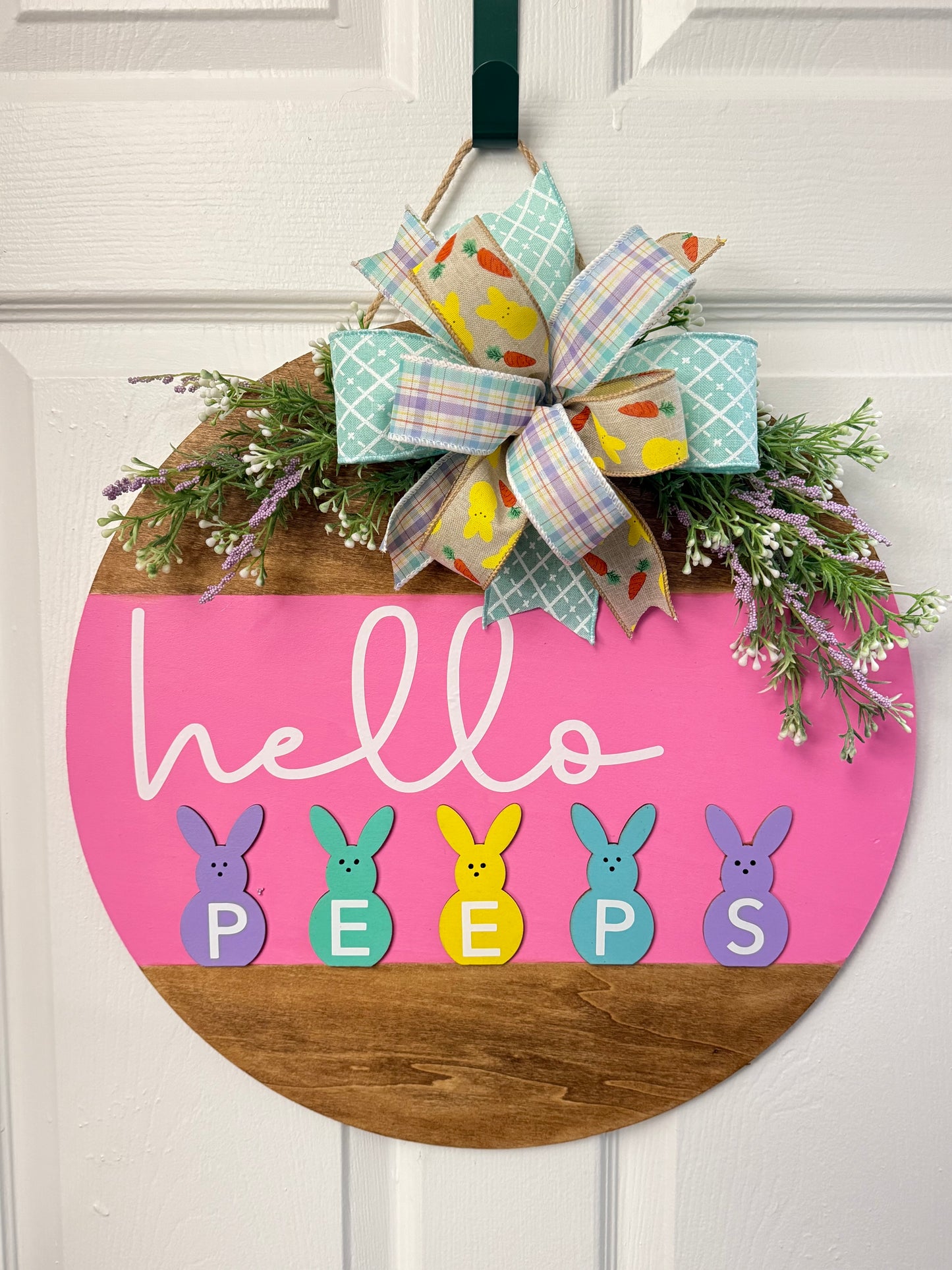Hello Peeps Door Hanger
