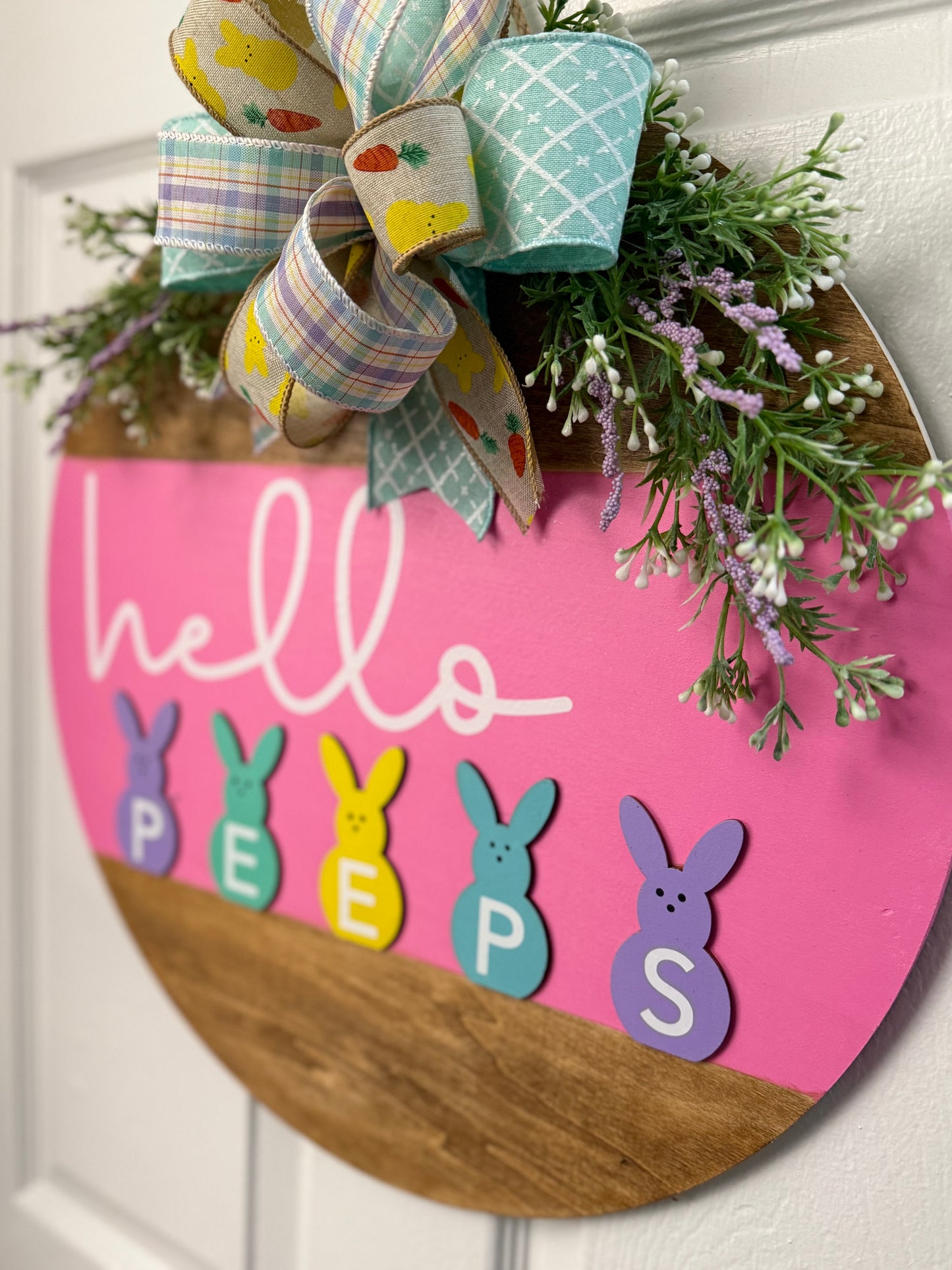 Hello Peeps Door Hanger
