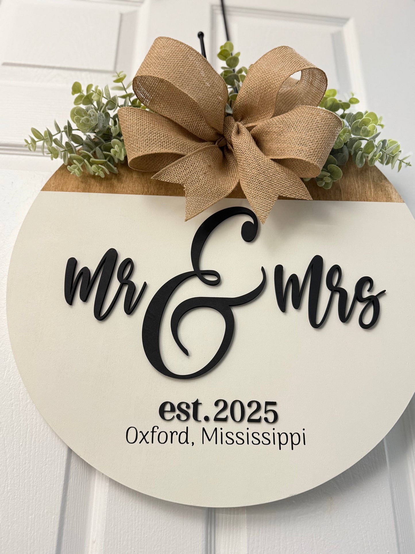 Mr & Mrs Door Hanger