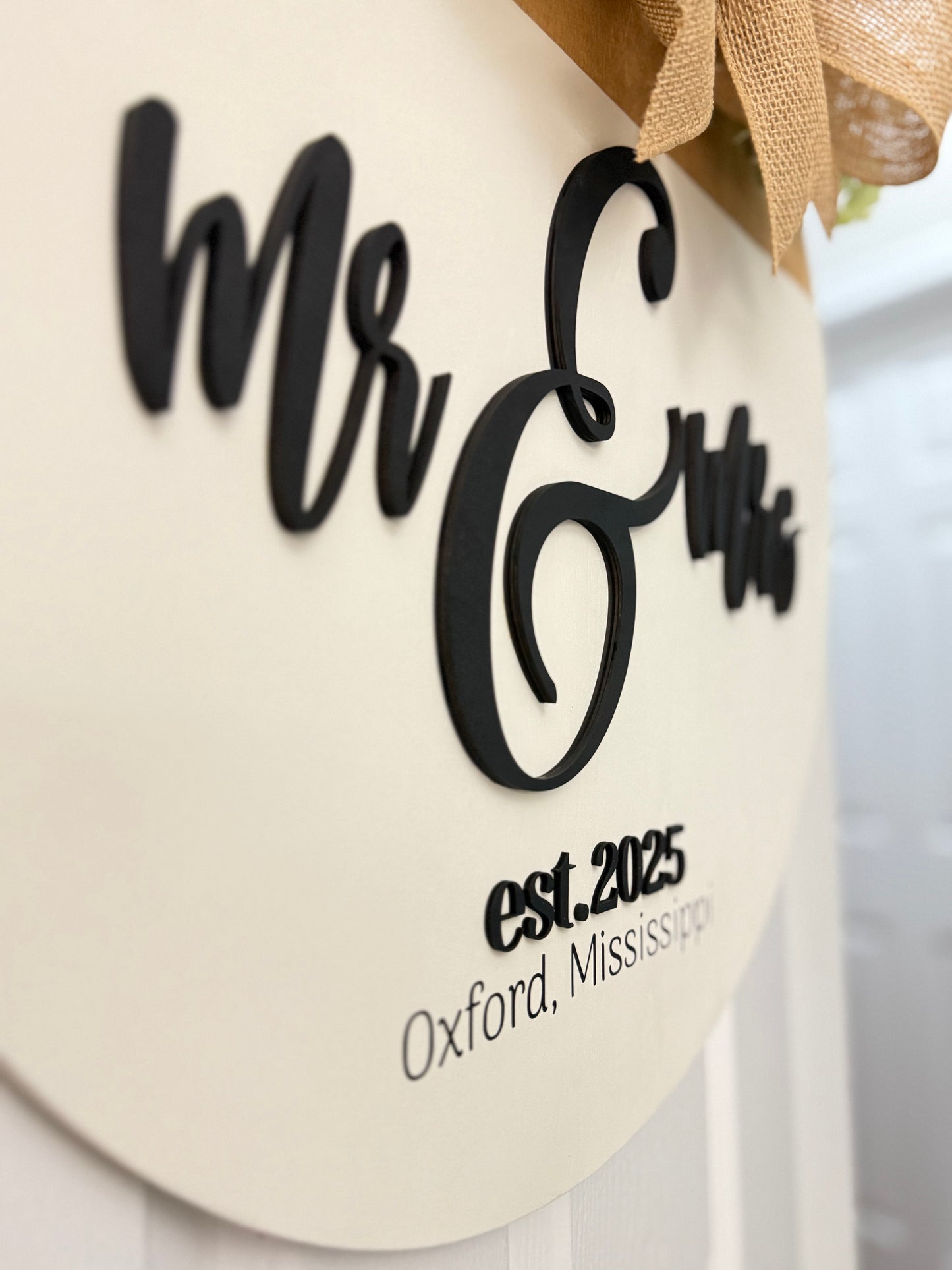 Mr & Mrs Door Hanger