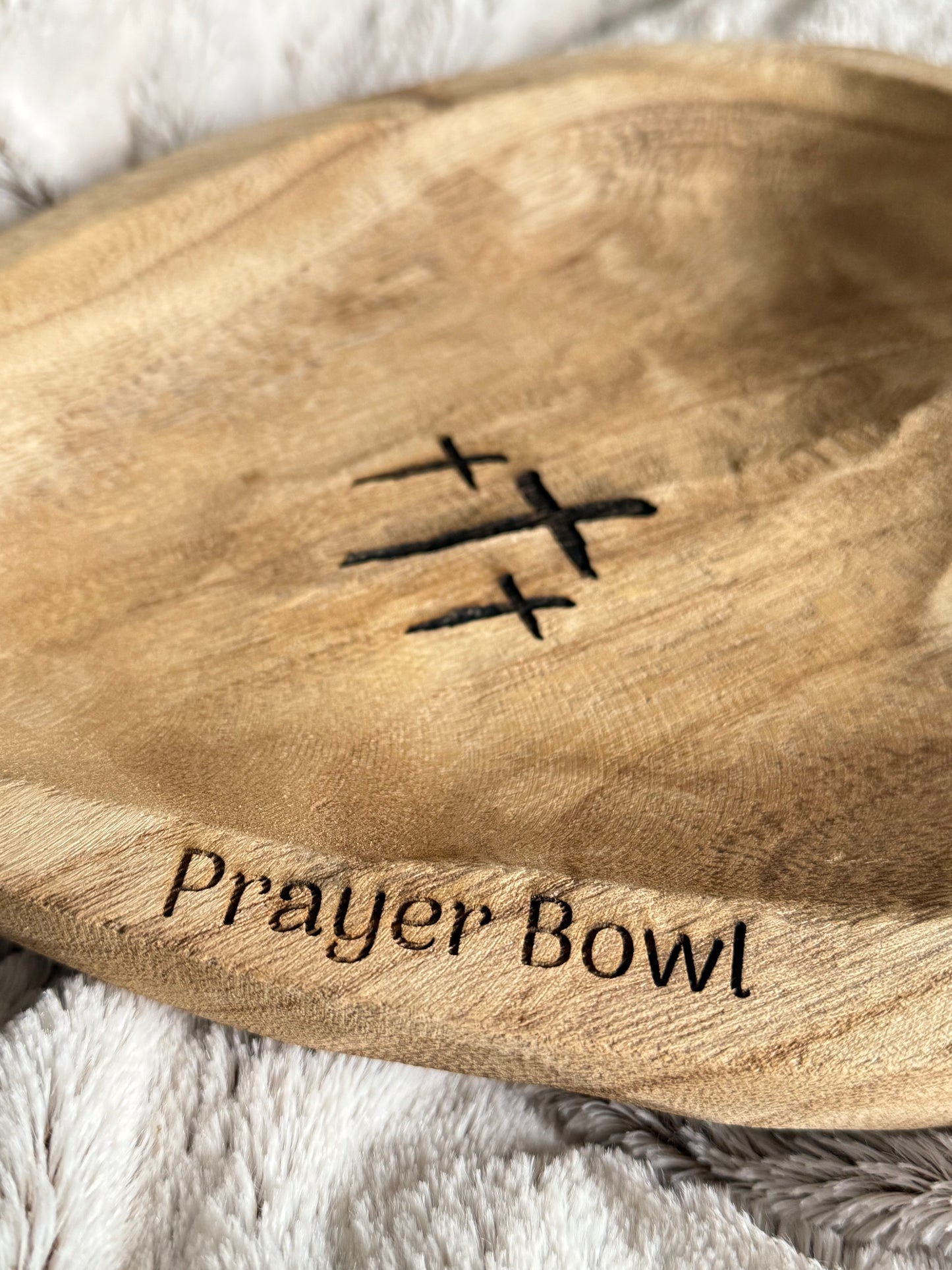 Engraved Wooden Heart Bowls