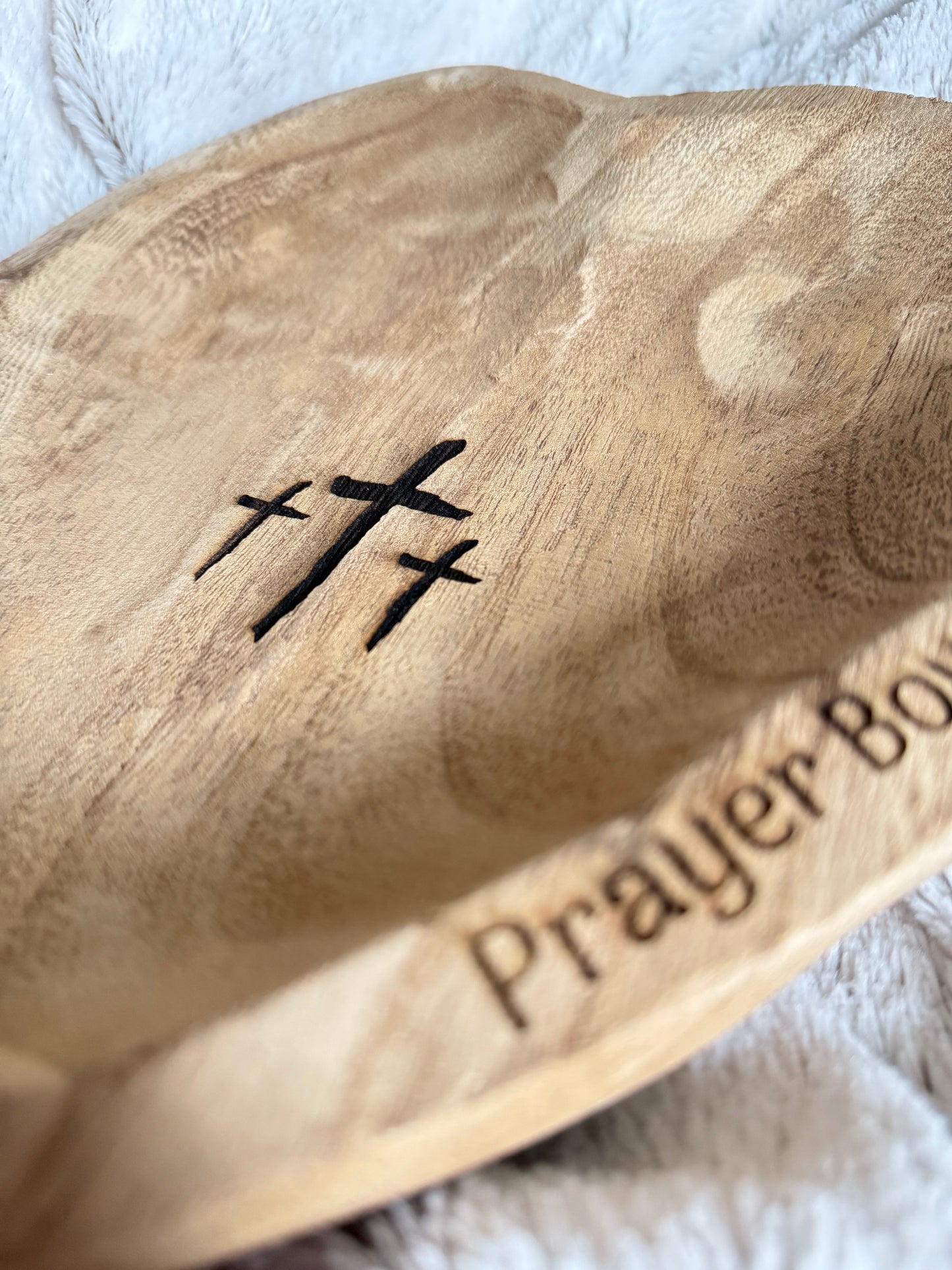 Engraved Wooden Heart Bowls