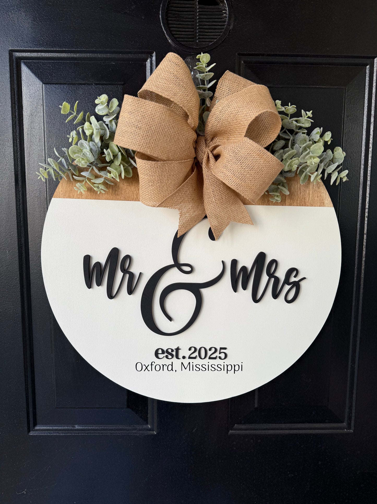 Mr & Mrs Door Hanger