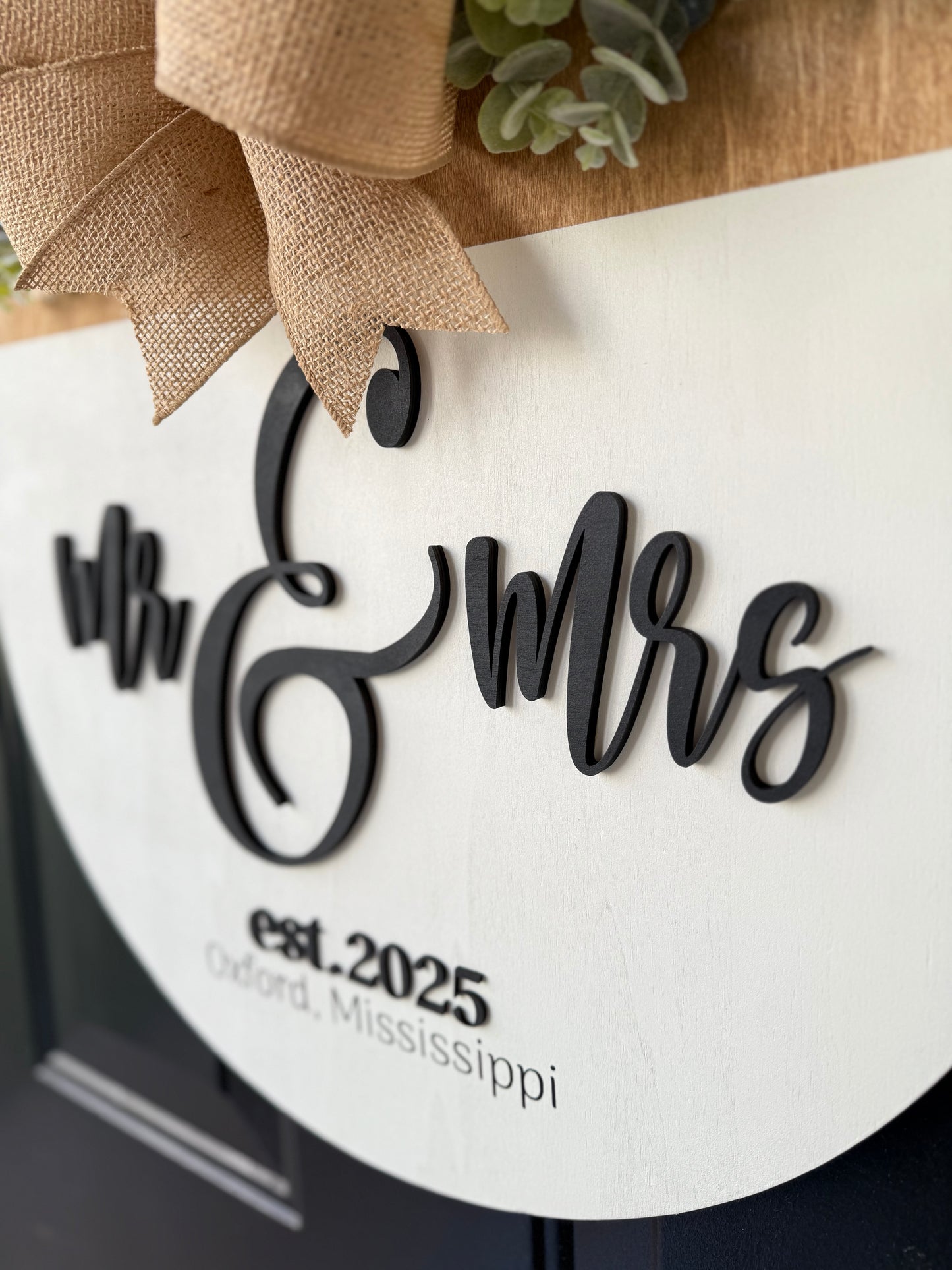 Mr & Mrs Door Hanger