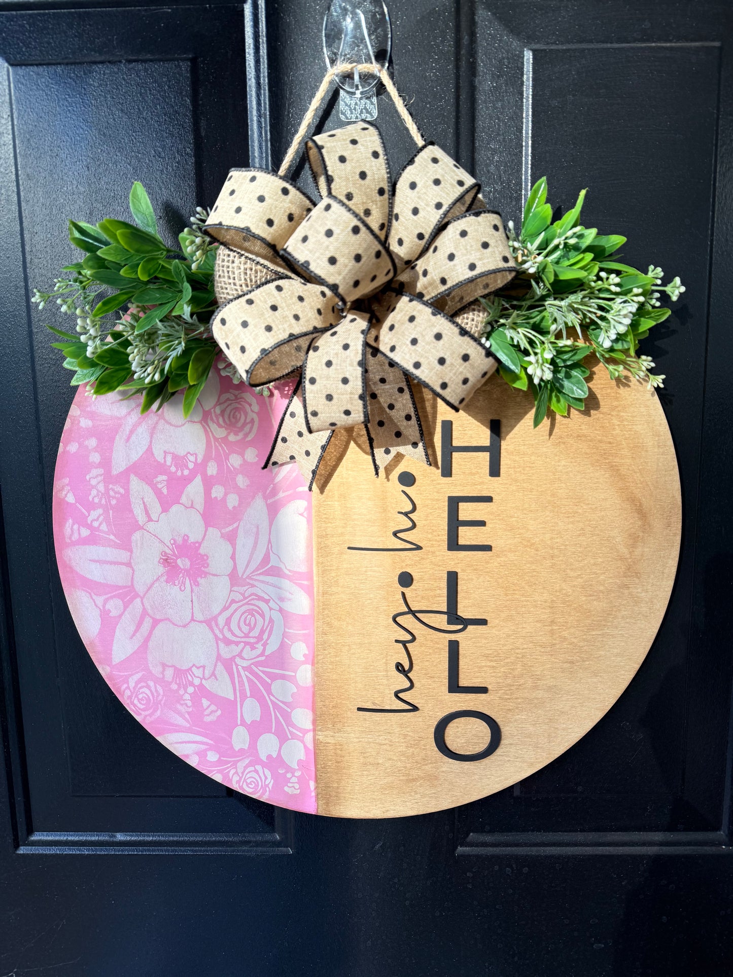 Half Floral Door Hanger