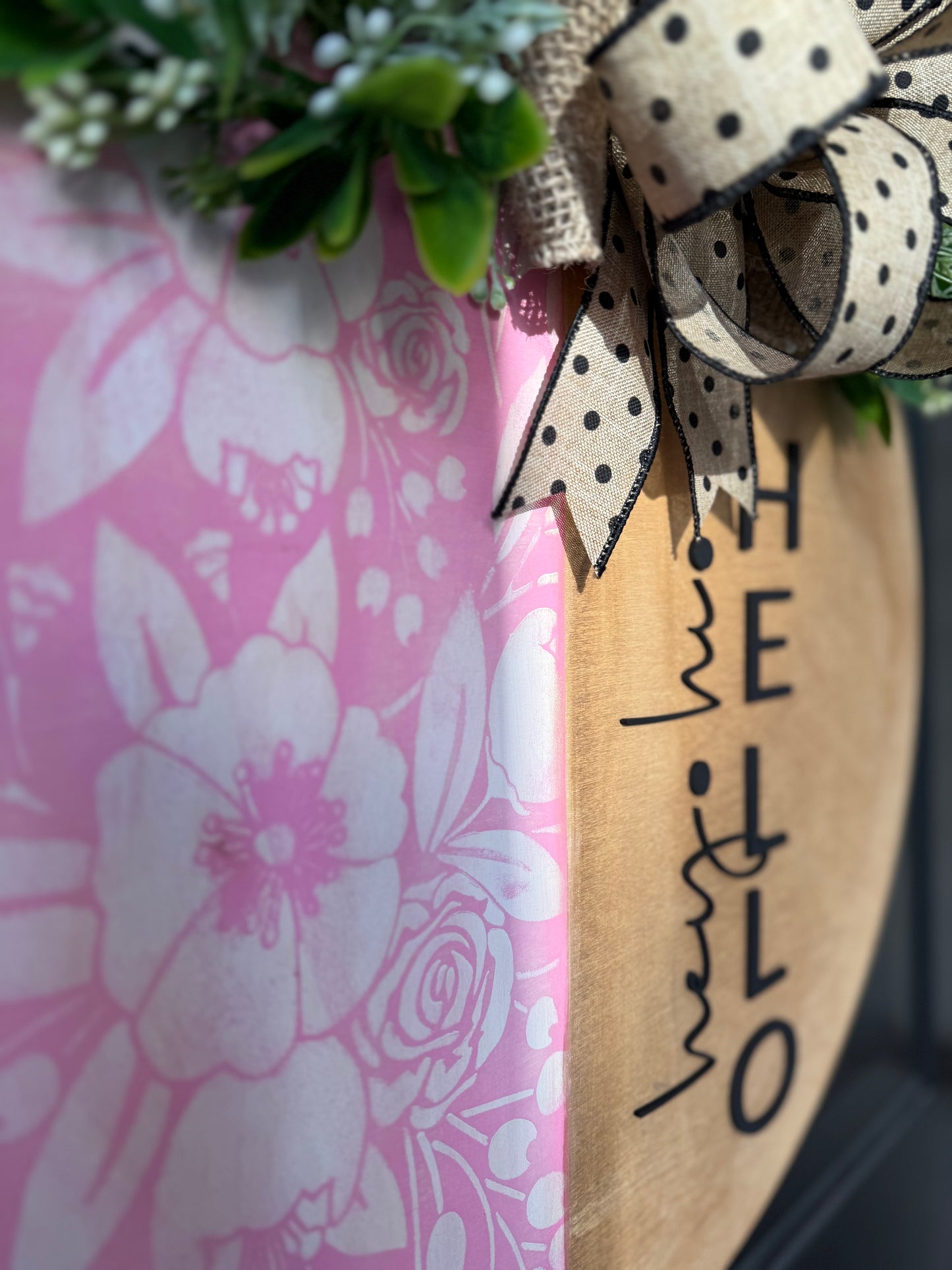 Half Floral Door Hanger