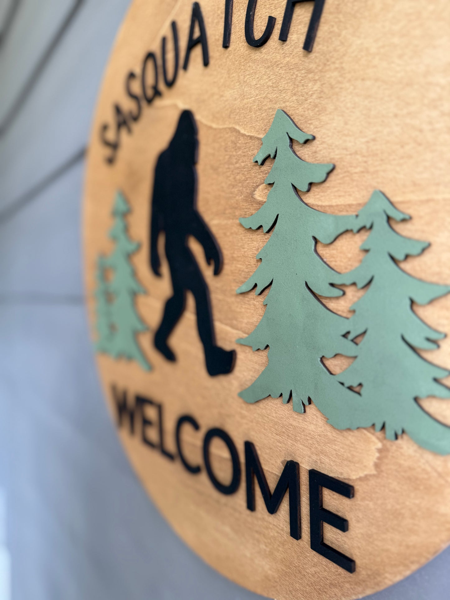 Sasquatch Welcome Door Hanger