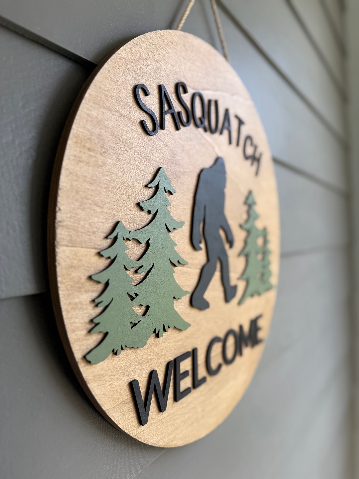Sasquatch Welcome Door Hanger