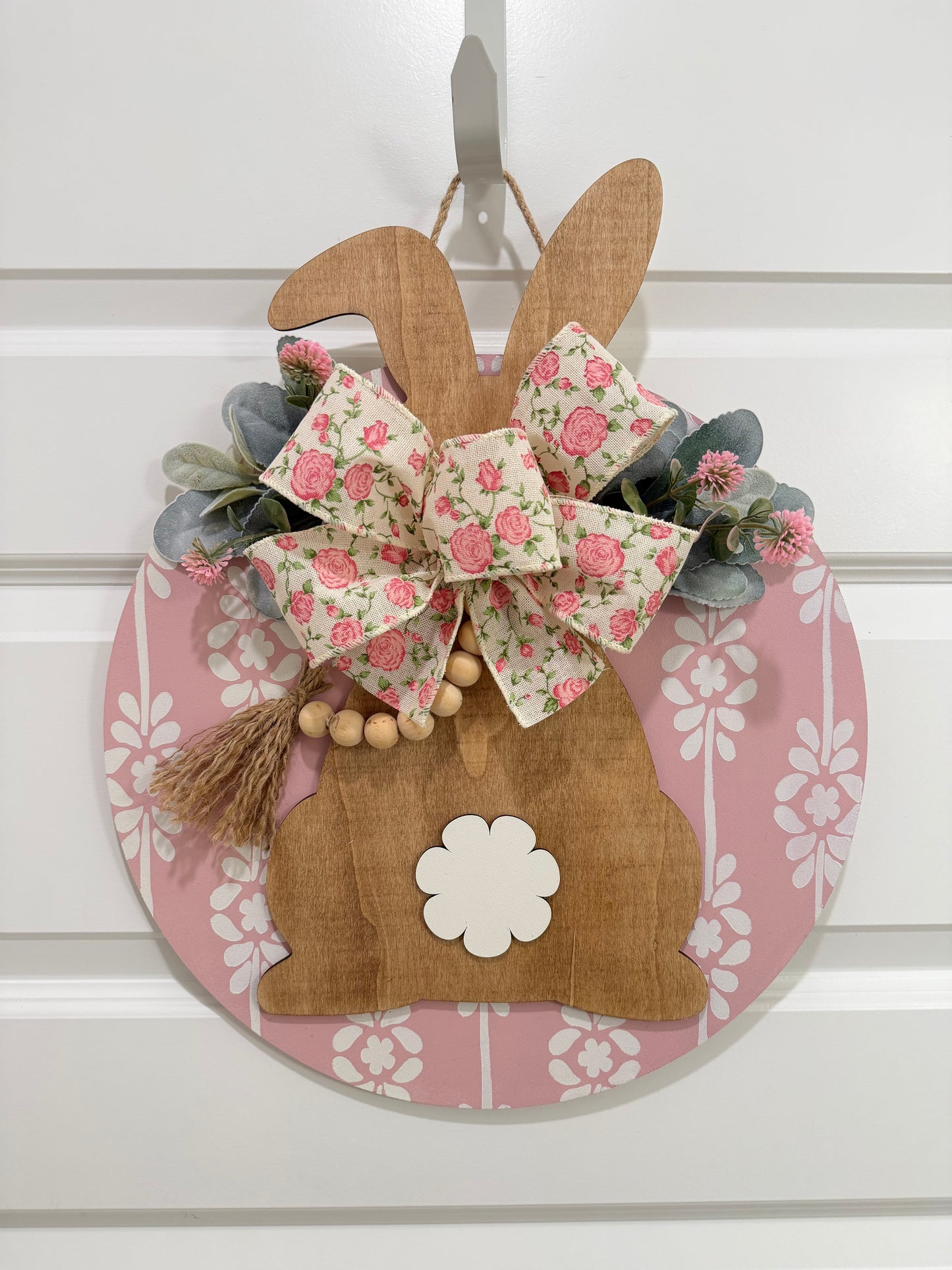Pink Beaded Easter Bunny