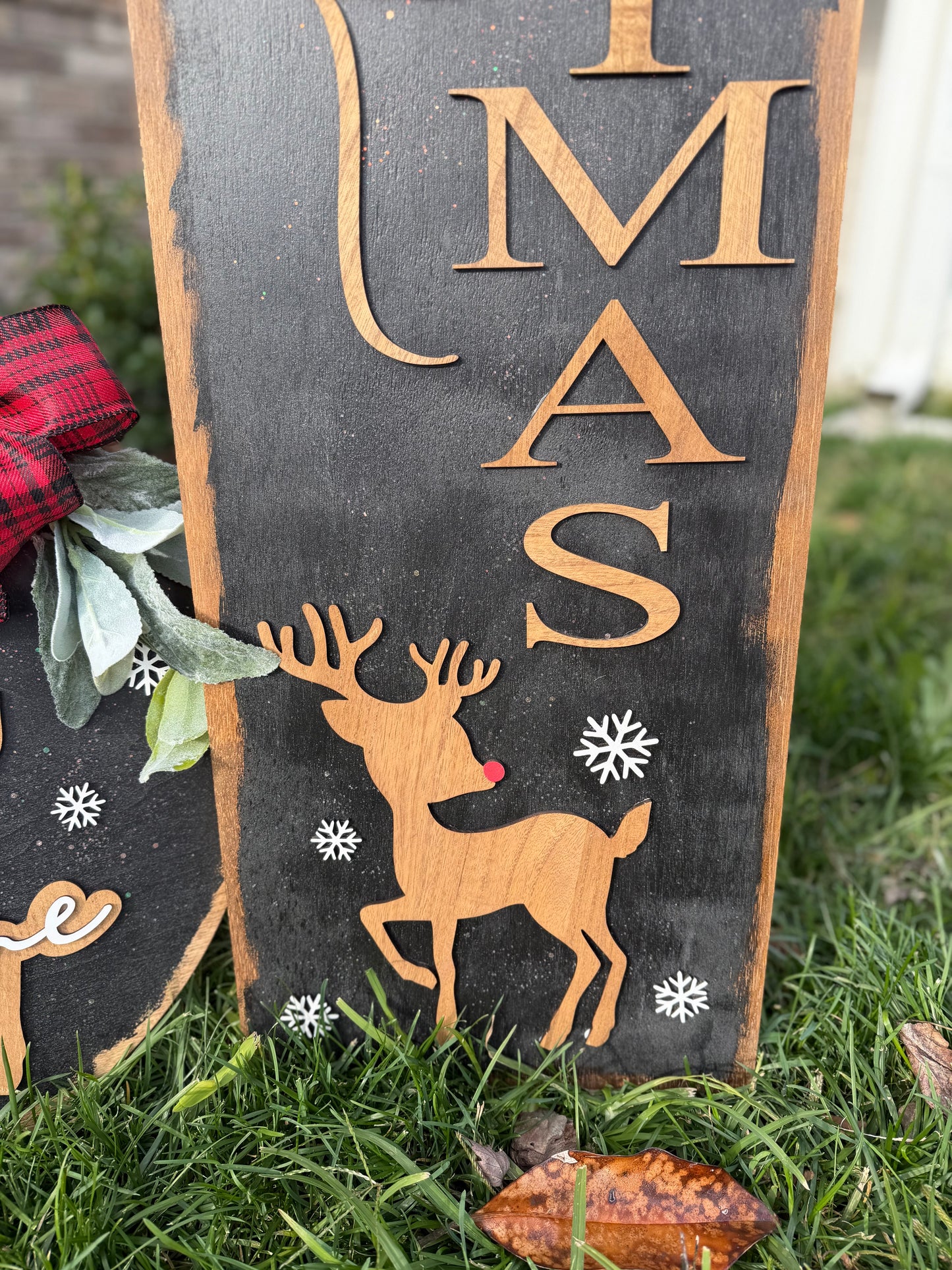 Reindeer Merry Christmas Porch Set