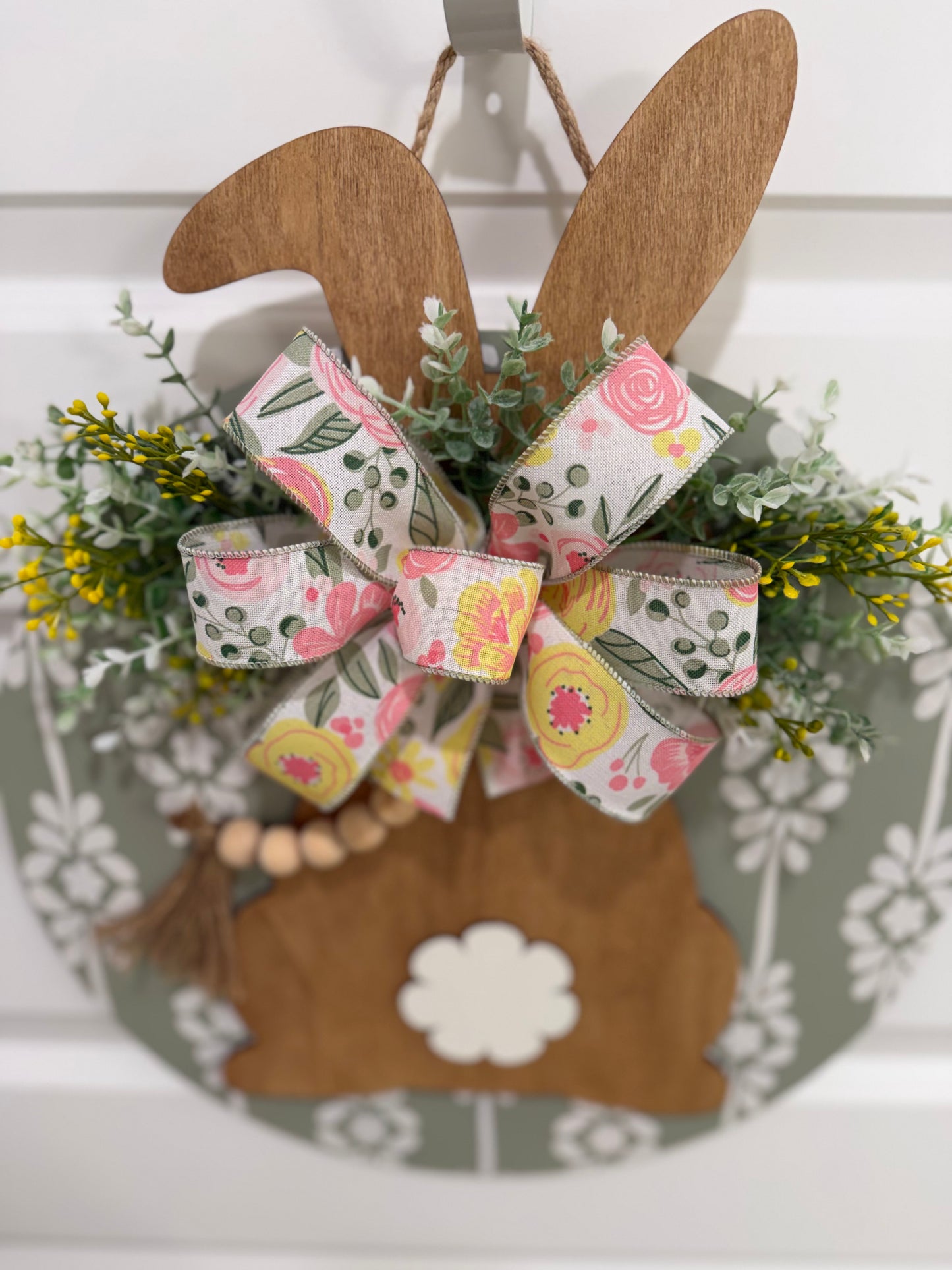 Green Beaded Easter Bunny