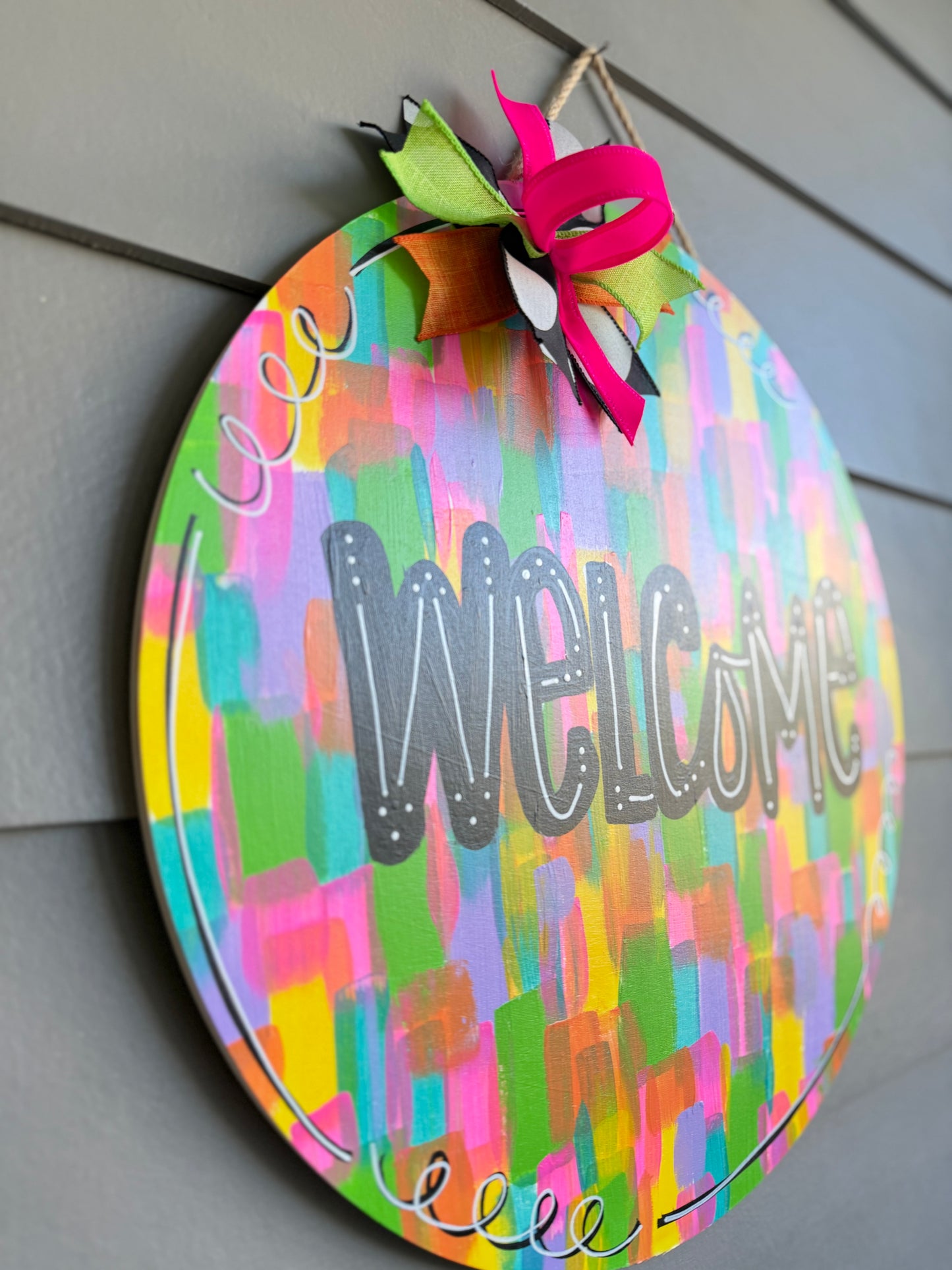Welcome - Free Hand Door Hanger