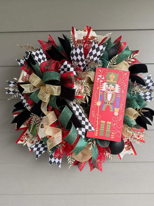 Nutcracker Wreath - Harlequin