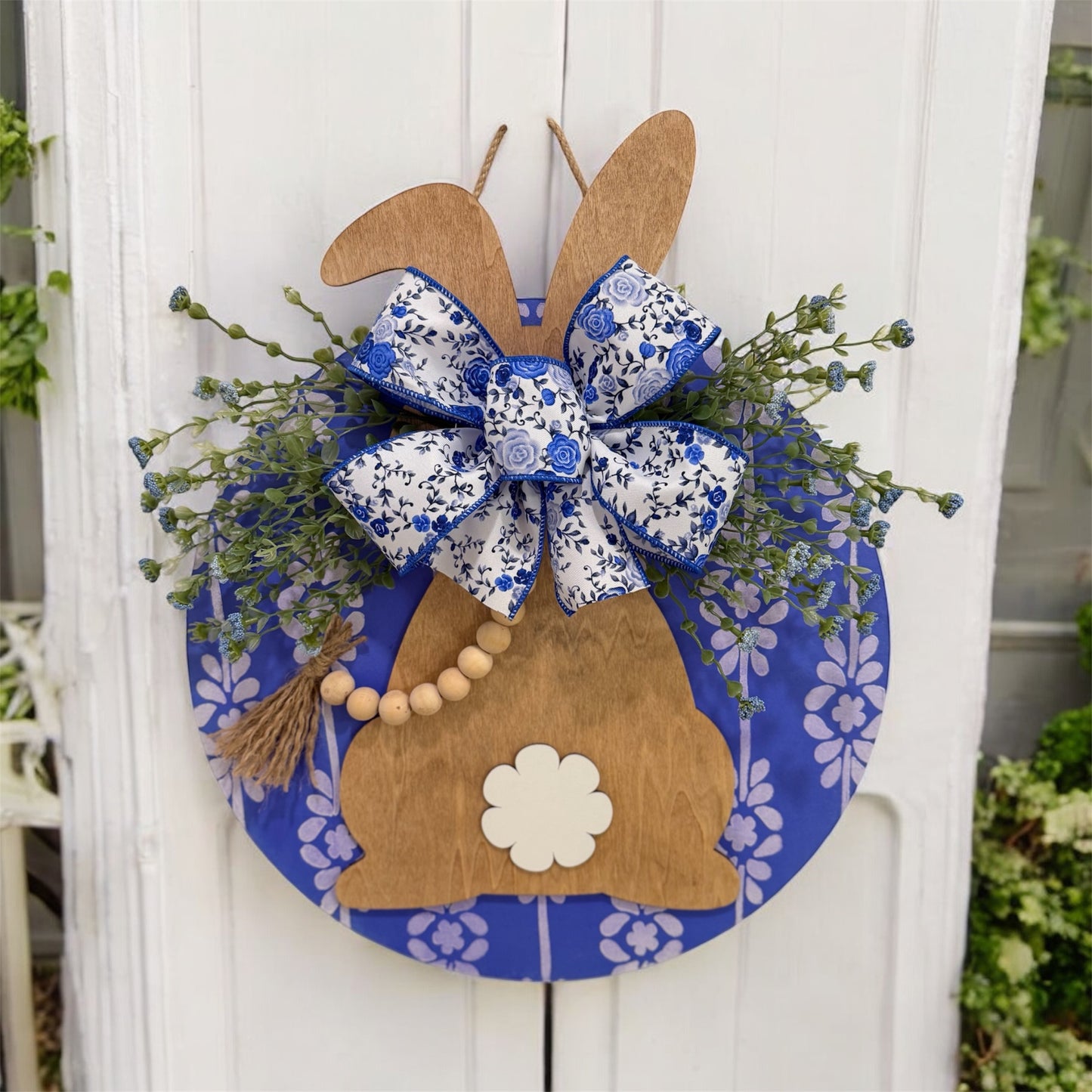 Blue Beaded Easter Bunny