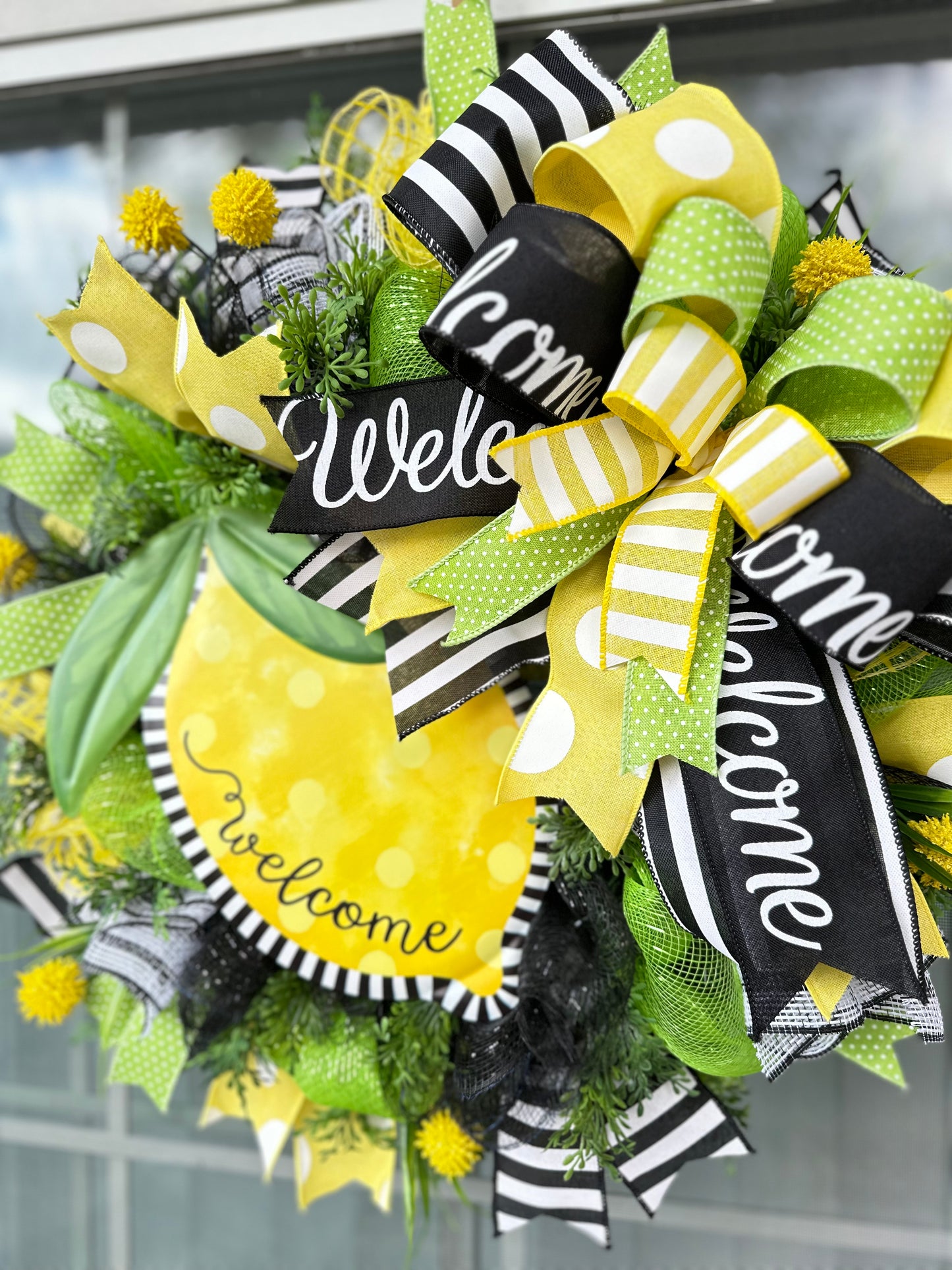 Welcome Lemon Sign Wreath