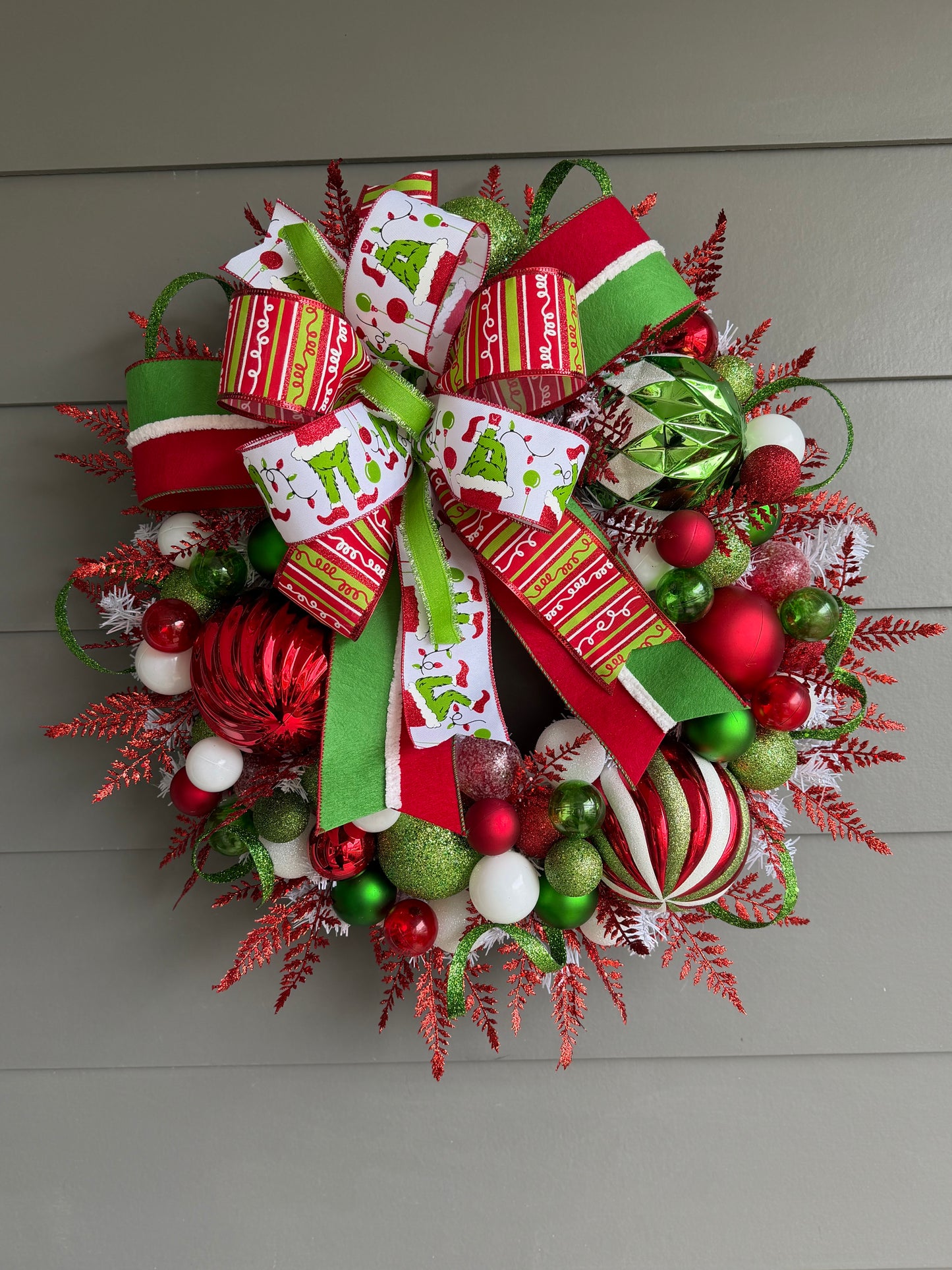 Grinch Ornament Wreath